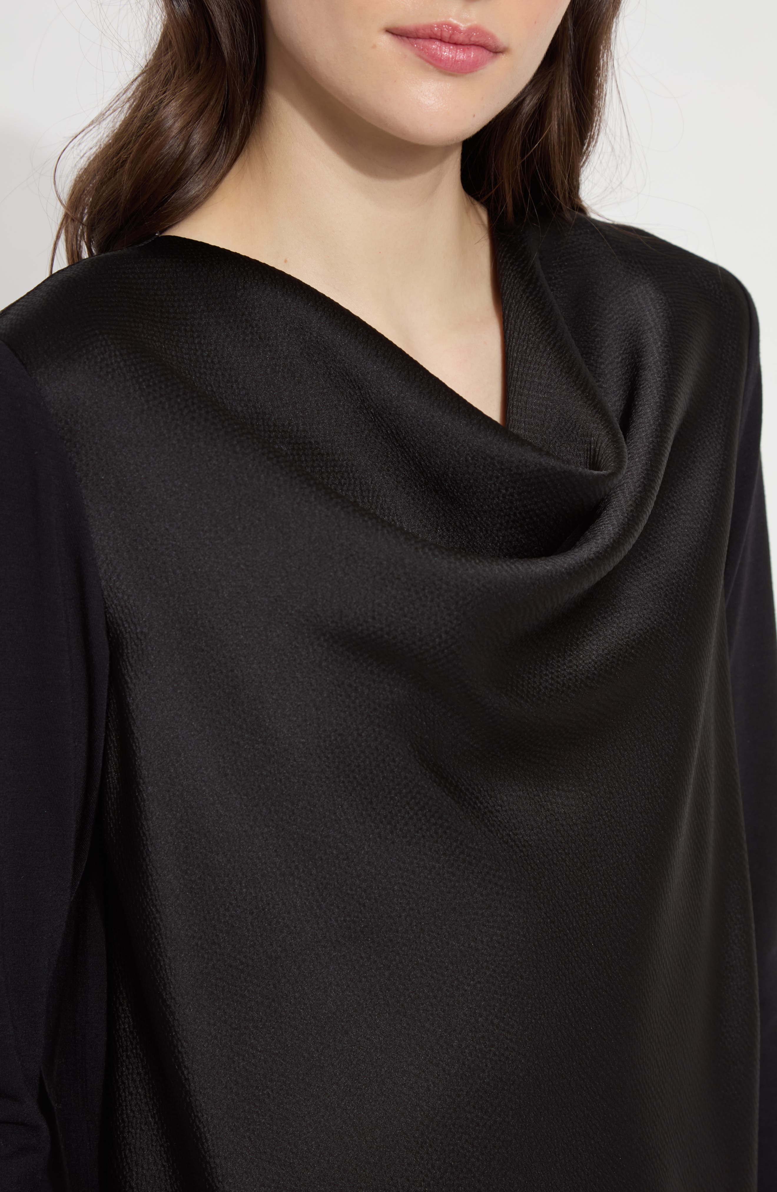 Ingrid Cowl Neck Mix Media Top - image 2