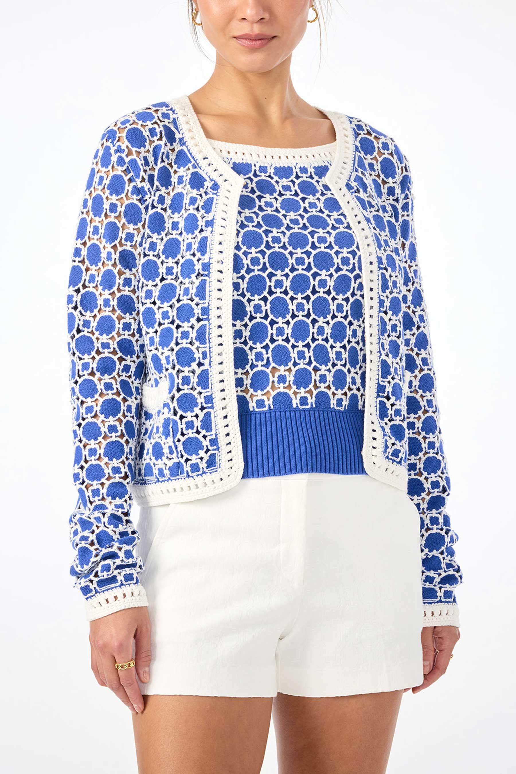 Sinai Geometric Knit Cardigan - image 3