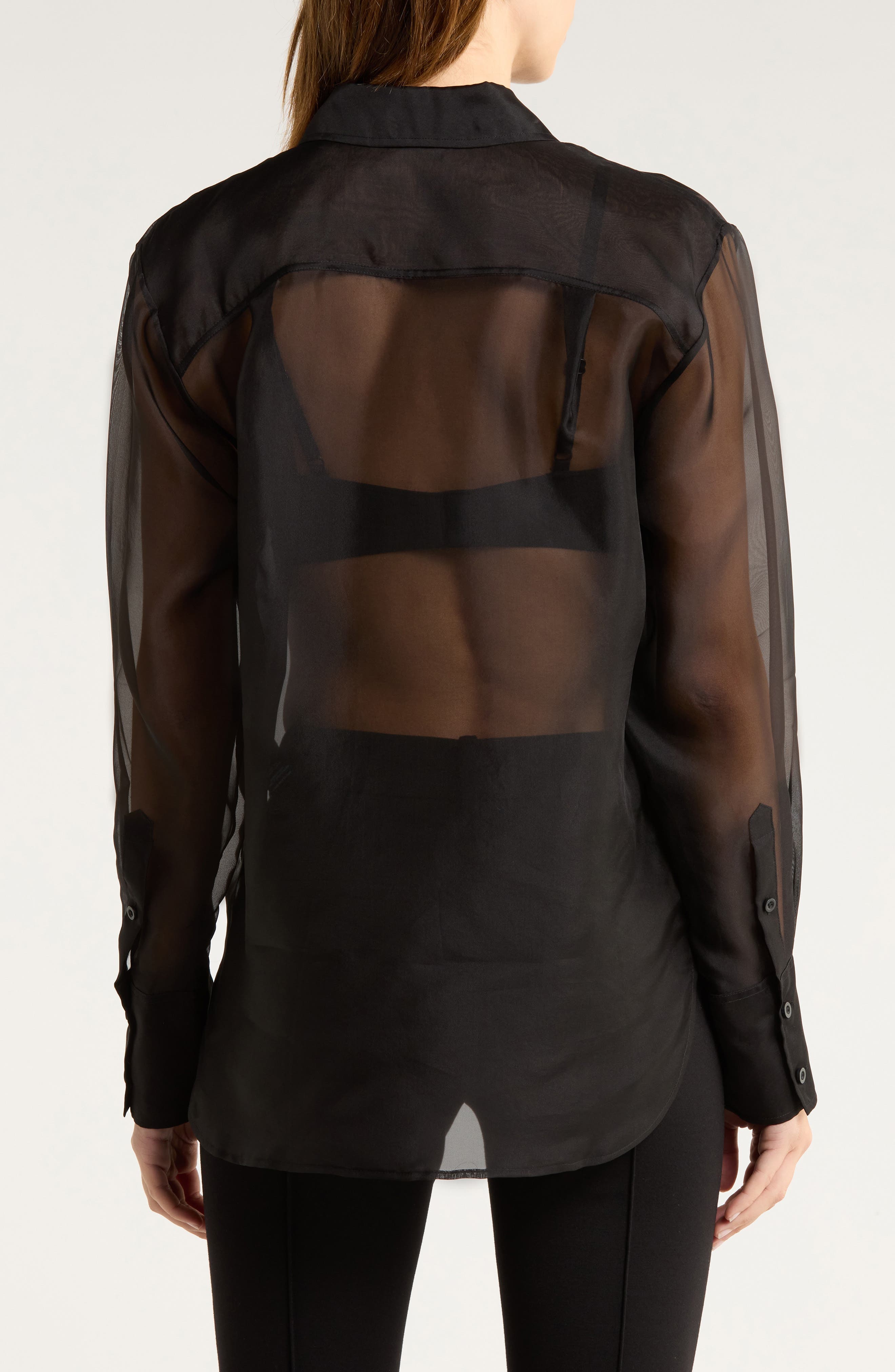 The Silk Organza Button-Up Shirt - image 2
