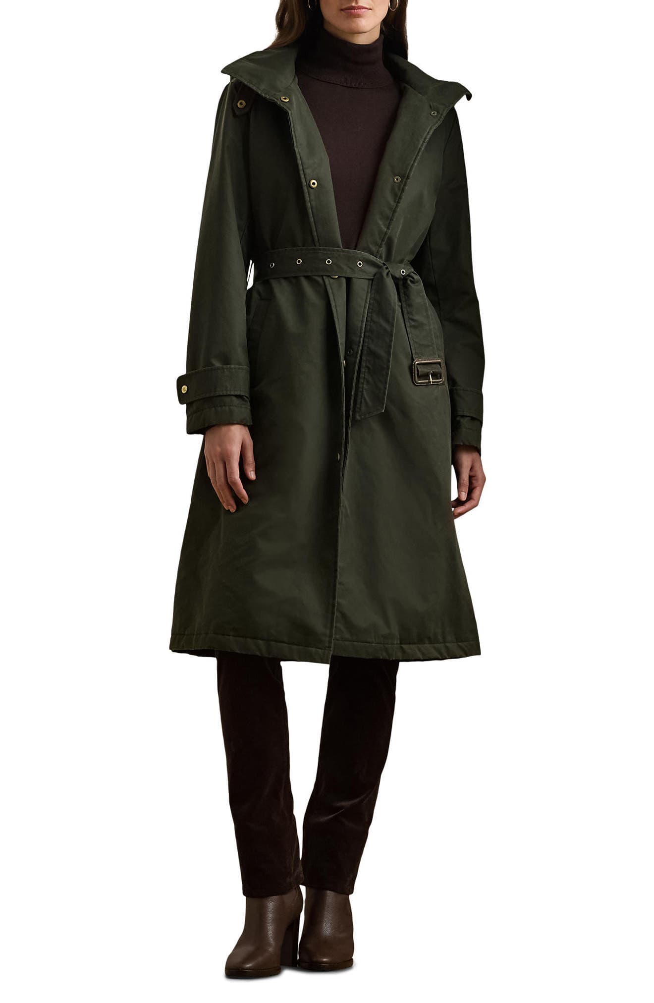 Waxed Hooded Coat - image 1