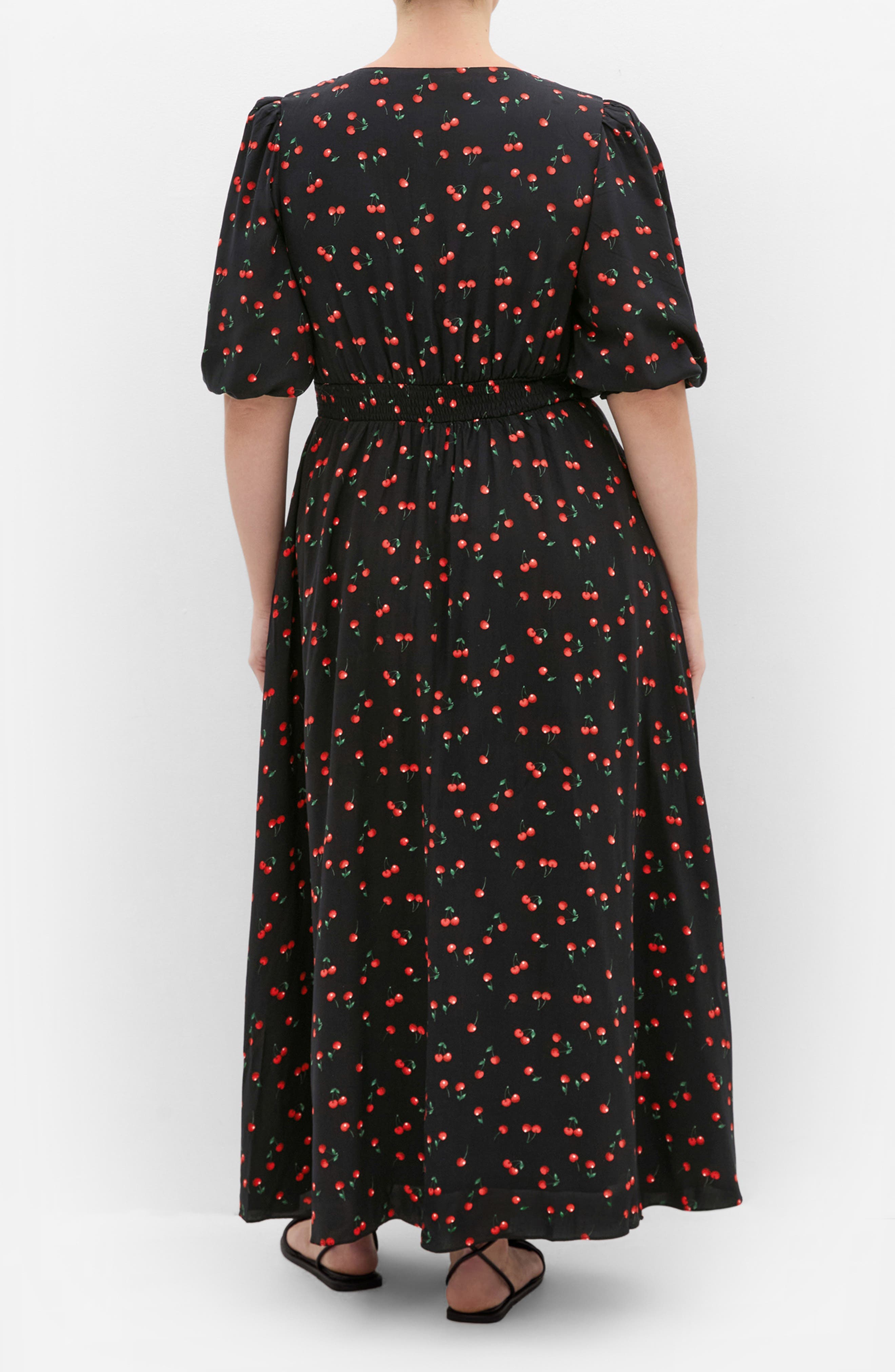 Aliya Cherry Print Maxi Dress - image 2