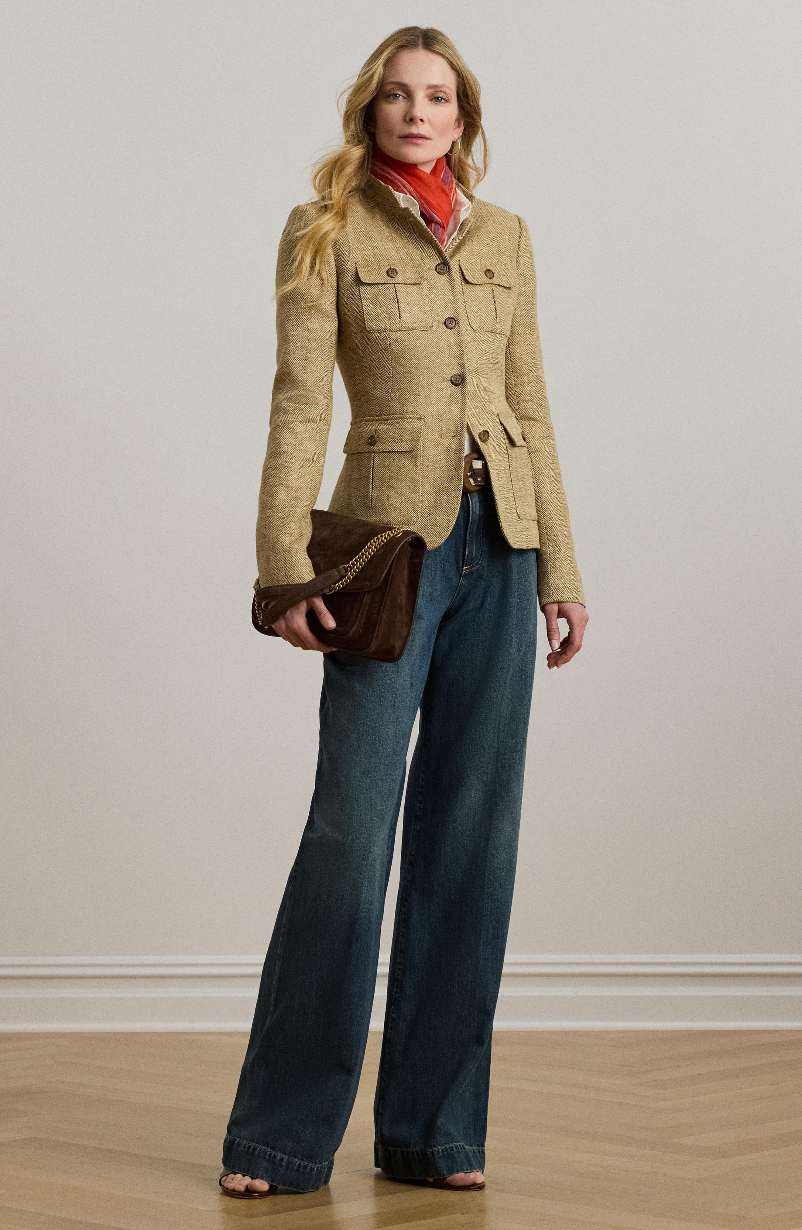 Pleated High Waist Wide Leg Jeans - image 2