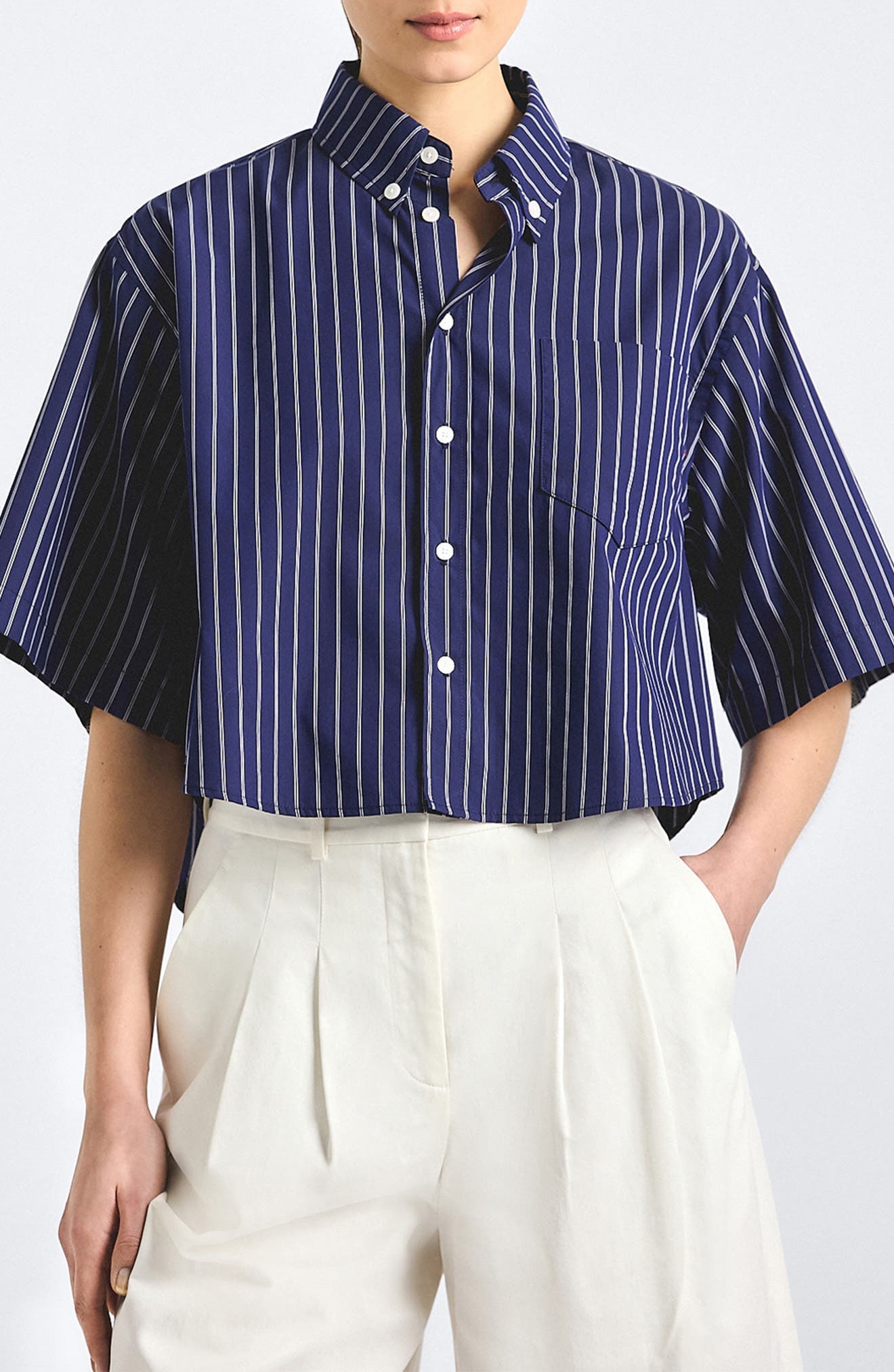 Ember Cropped Button-Down Shirt - image 1