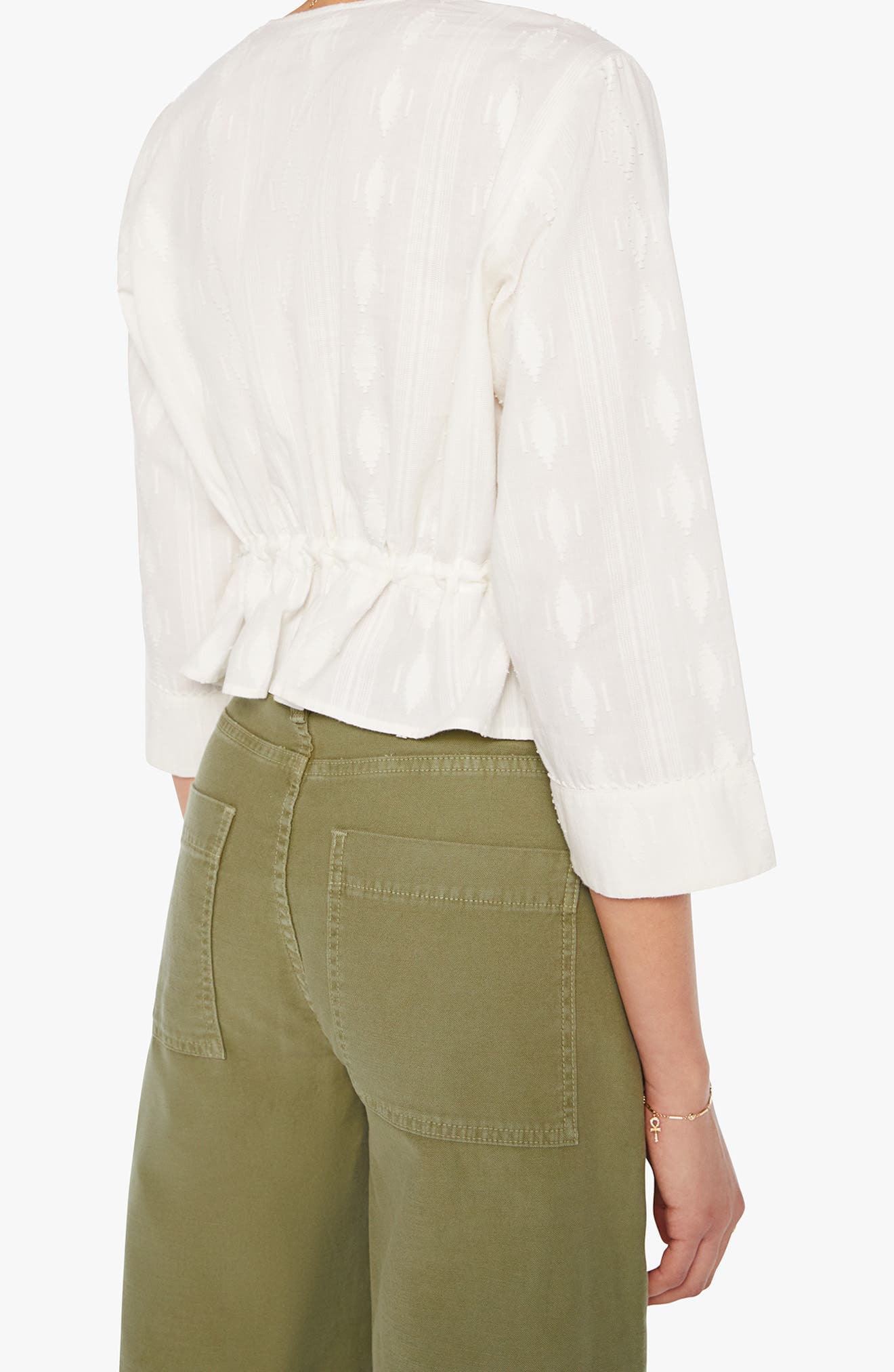 Tonal Embroidered Cotton Top - image 2