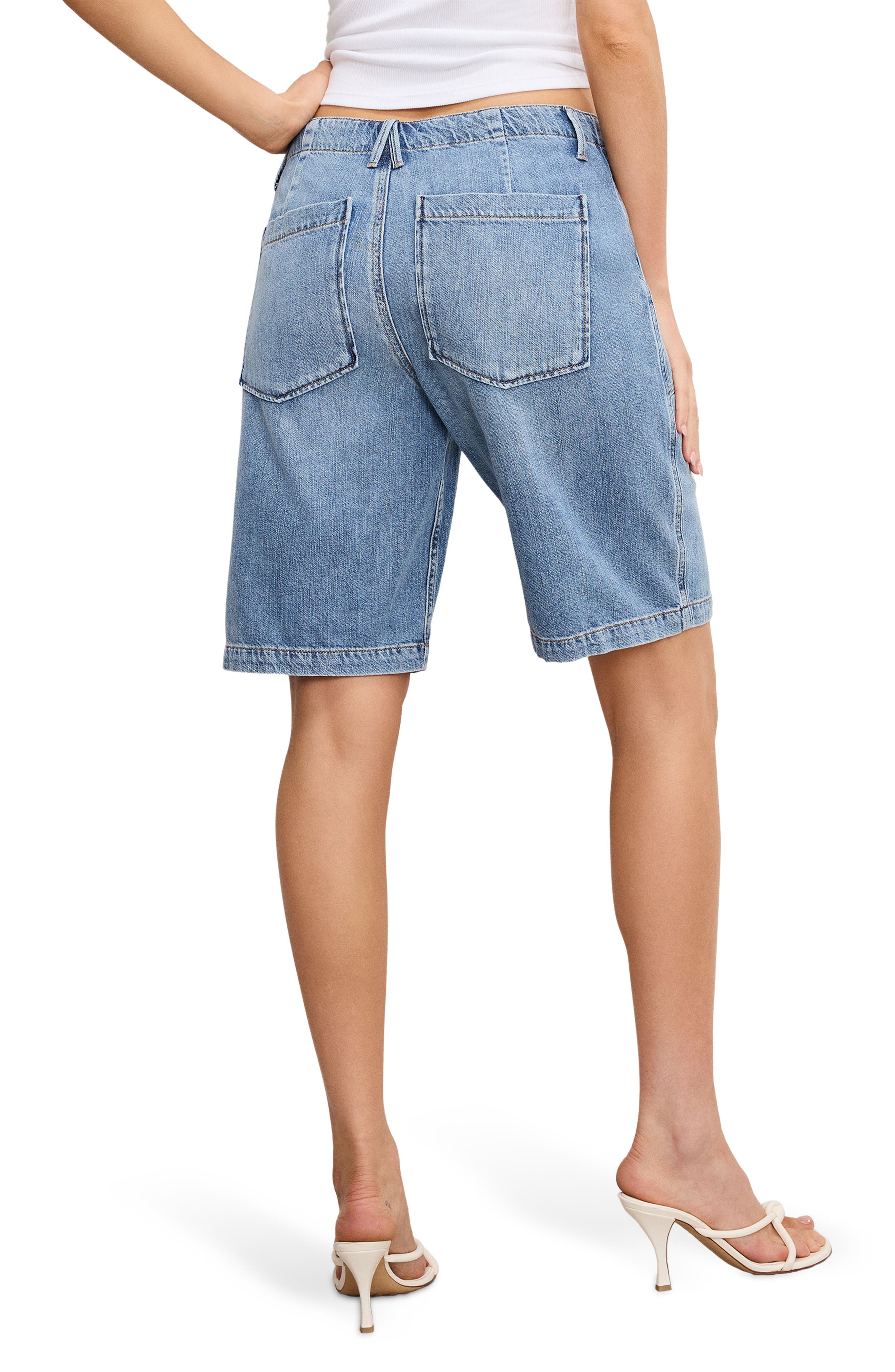 Lite Drawstring Bermuda Denim Shorts - image 2