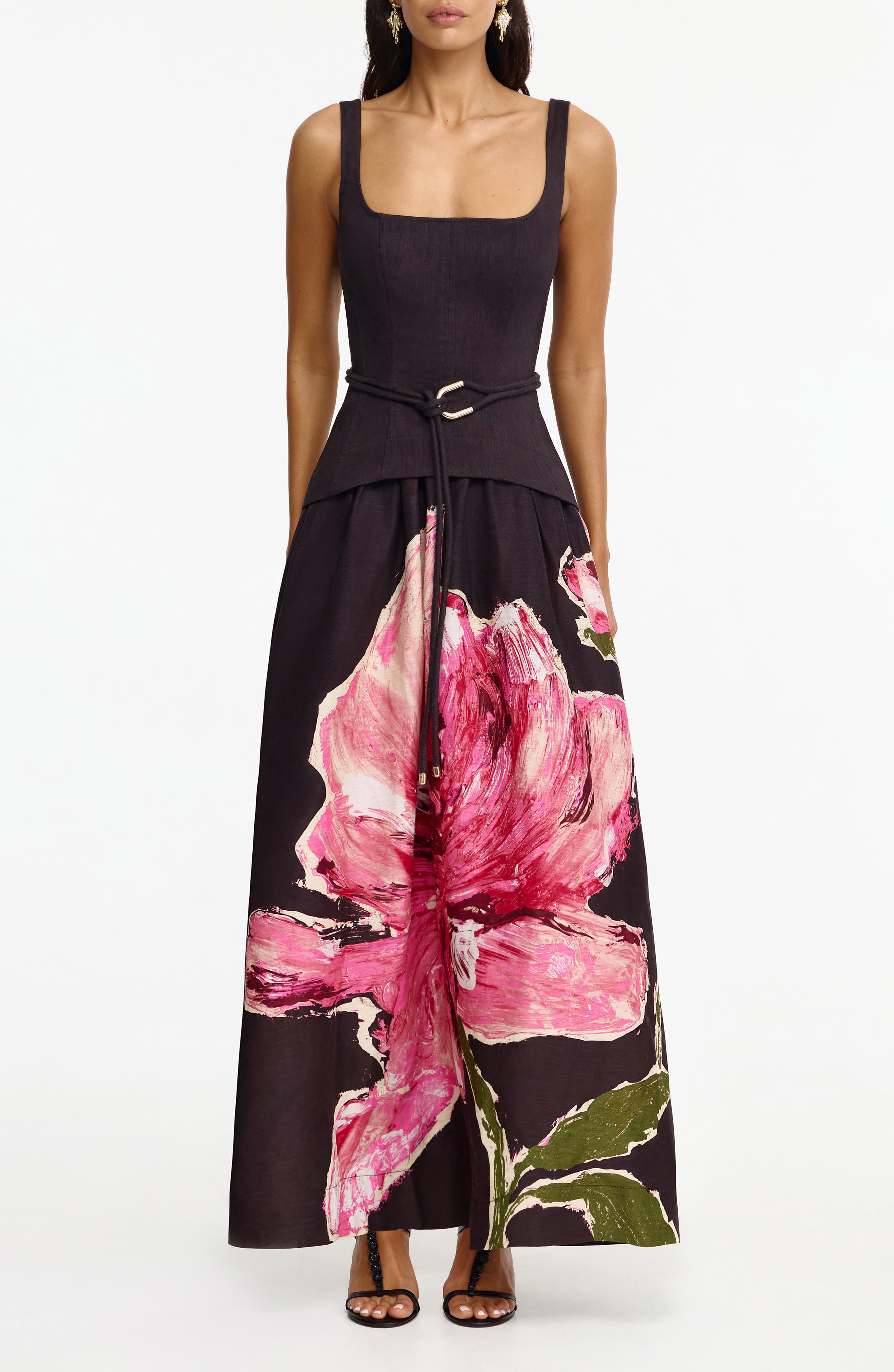 Actonhill Floral Print Cocktail Dress - image 1