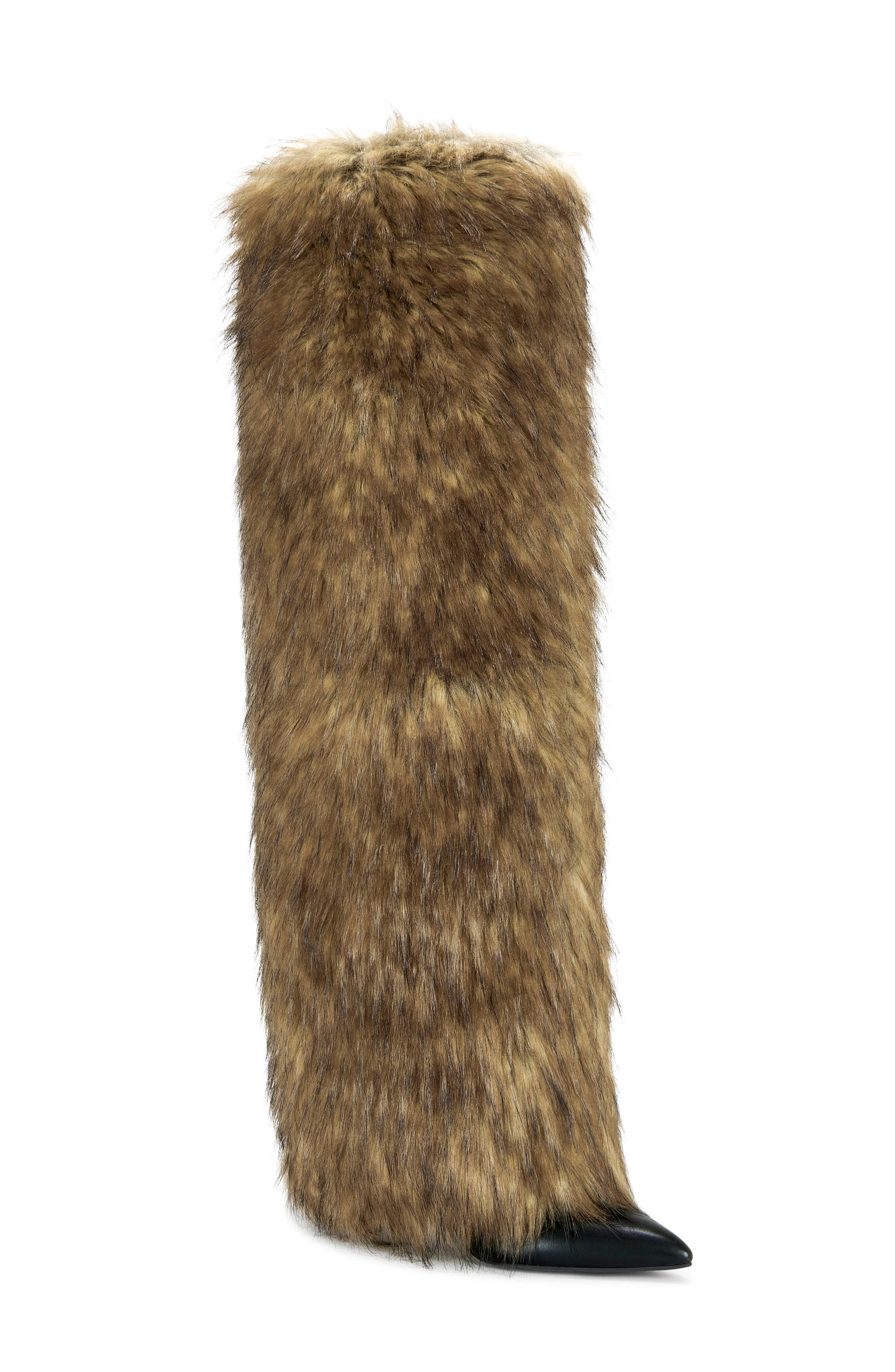 Langleye Faux Fur Over-the-Knee Stiletto Boot - image 1