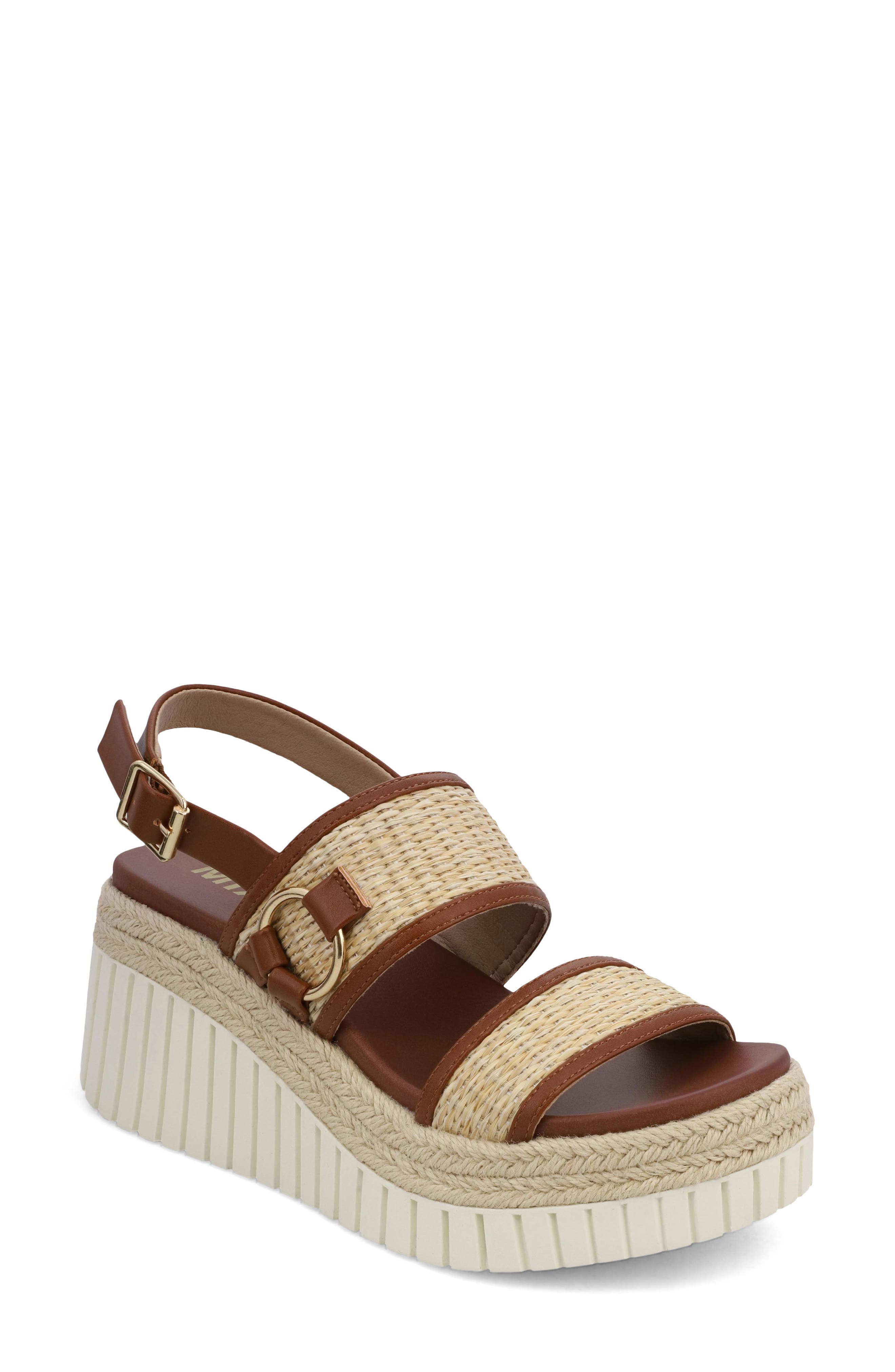 Raffia Platform Slingback Sandal - image 1