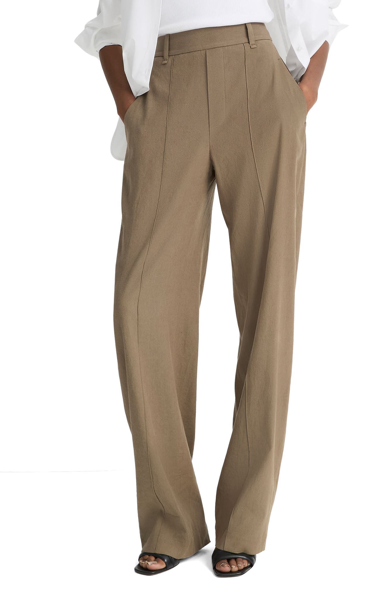 Joan High Rise Linen Blend Pull-On Pants - image 1