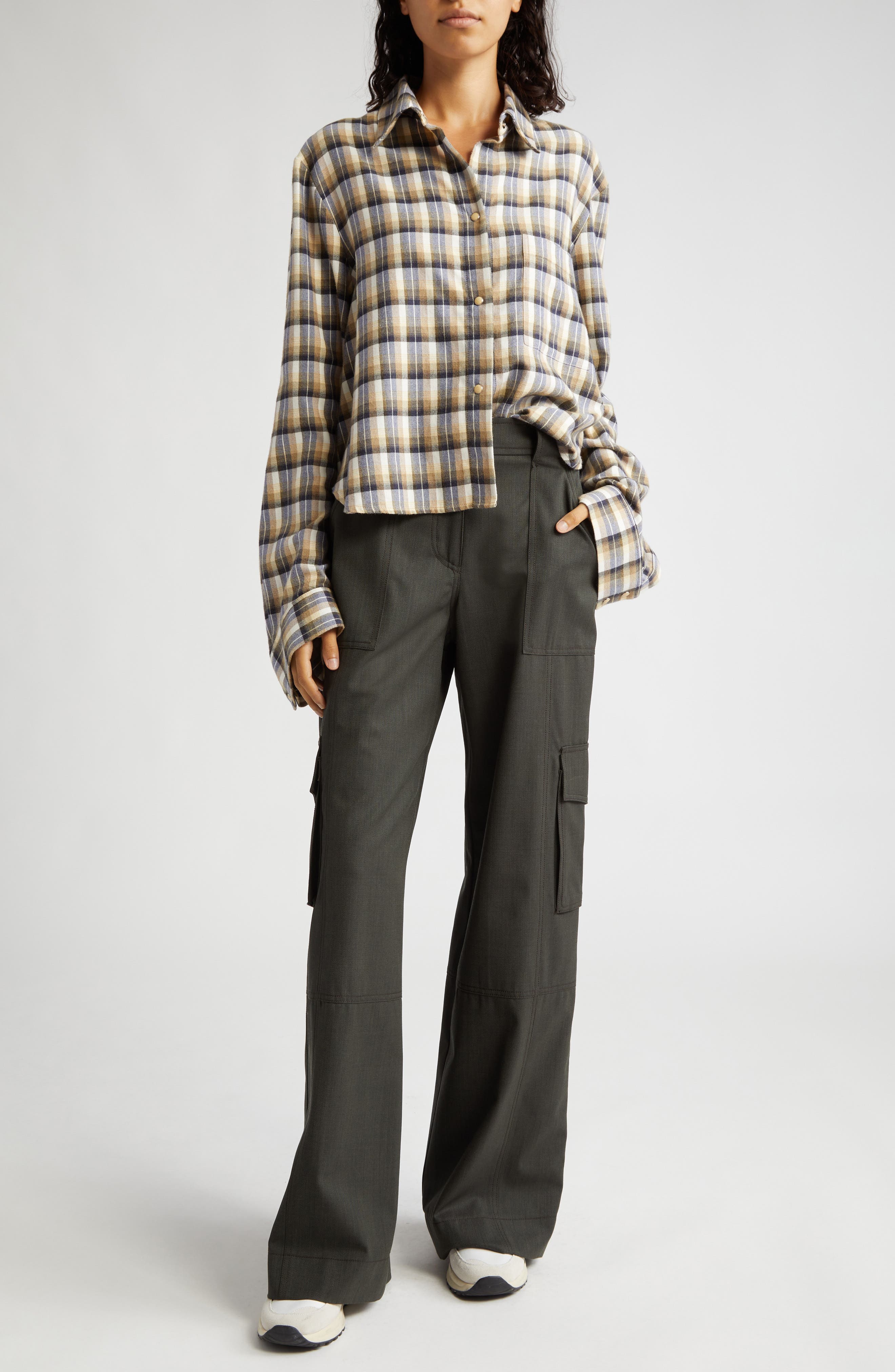 Stretch Wool Cargo Pants - image 2