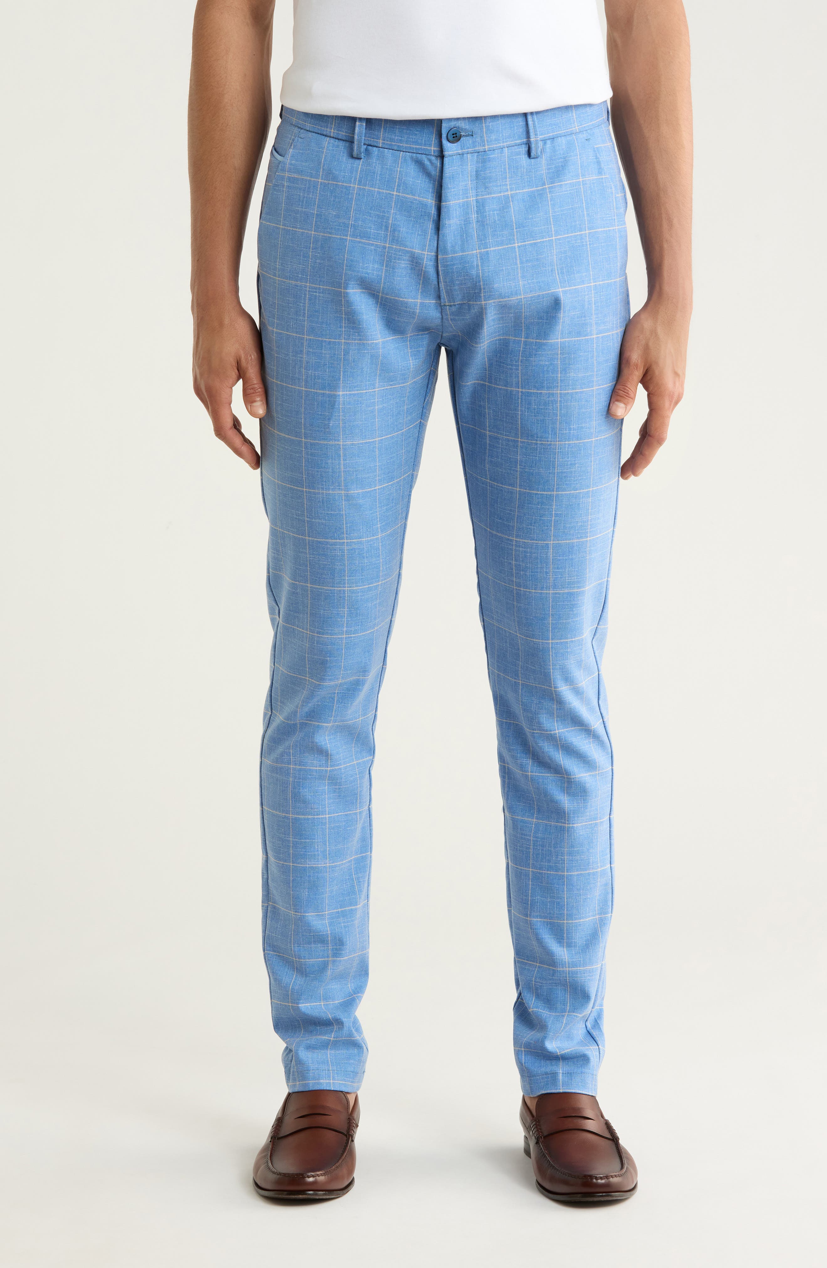 Plaid Straight Leg Trousers - image 1