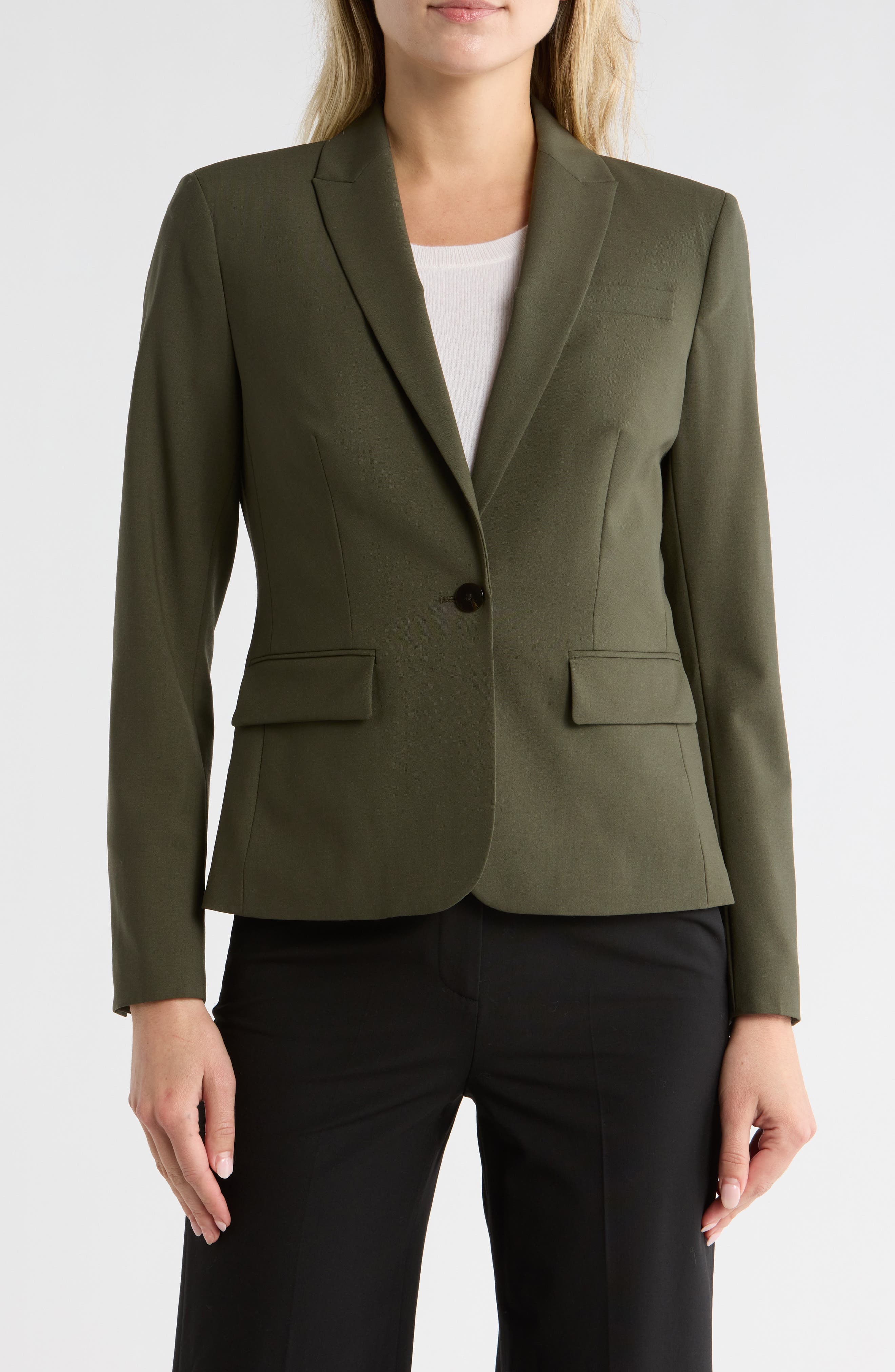 Gabe Stretch Wool Blazer - image 1