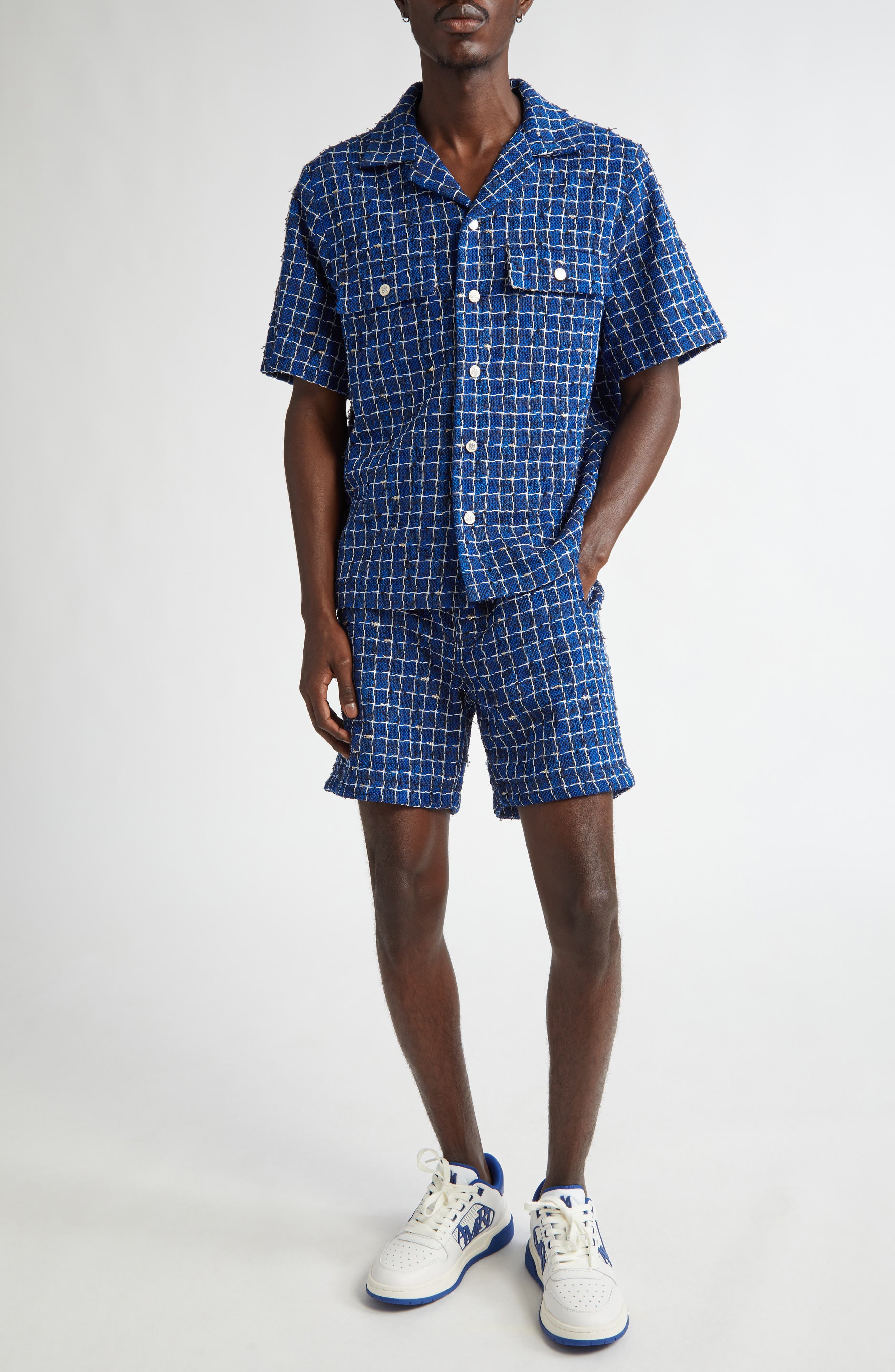 Stripe Boucle Tweed Shorts - image 2