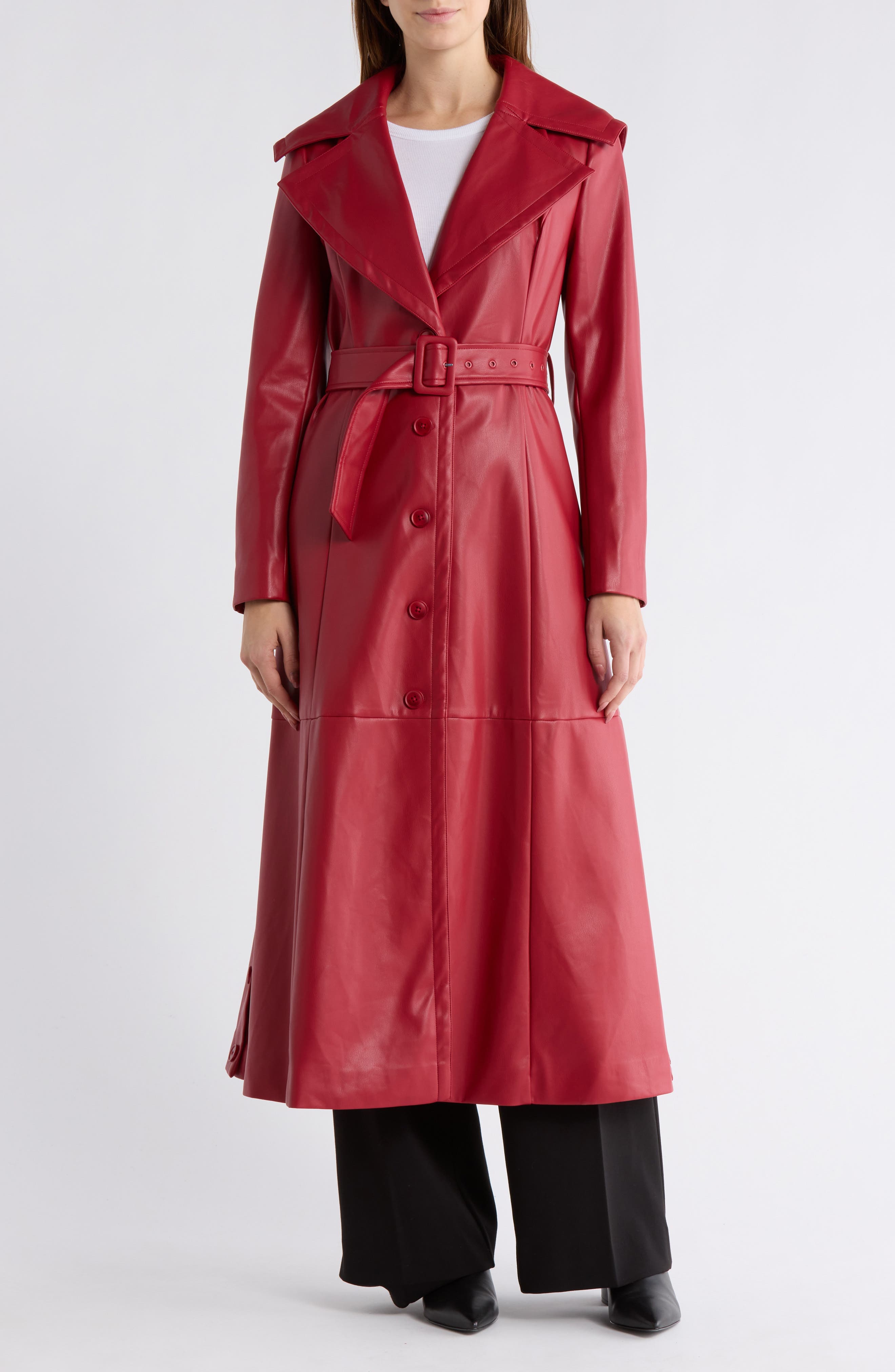 Reed Faux Leather Coat - image 1