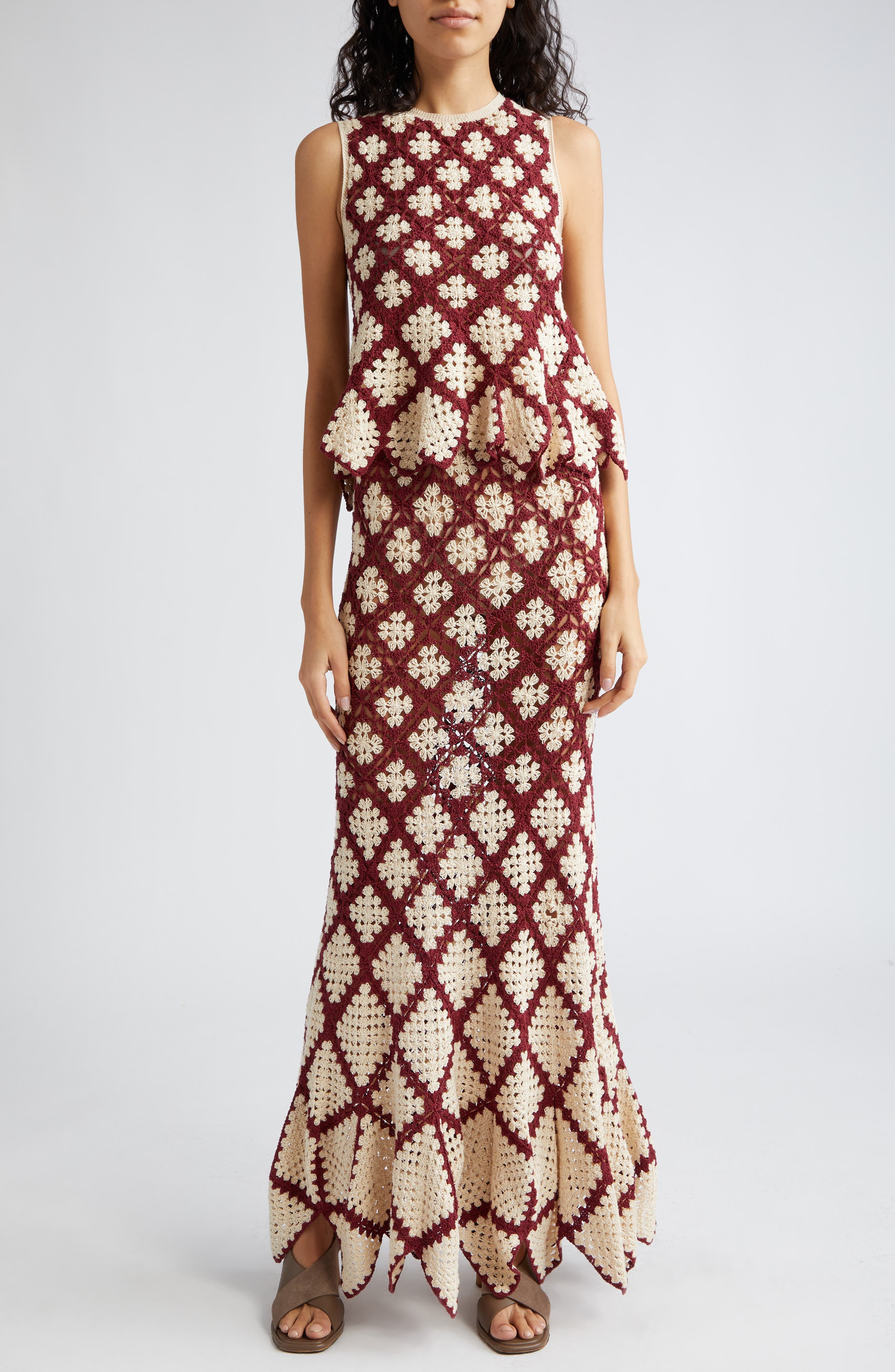Summer Cotton Crochet Maxi Skirt - image 2