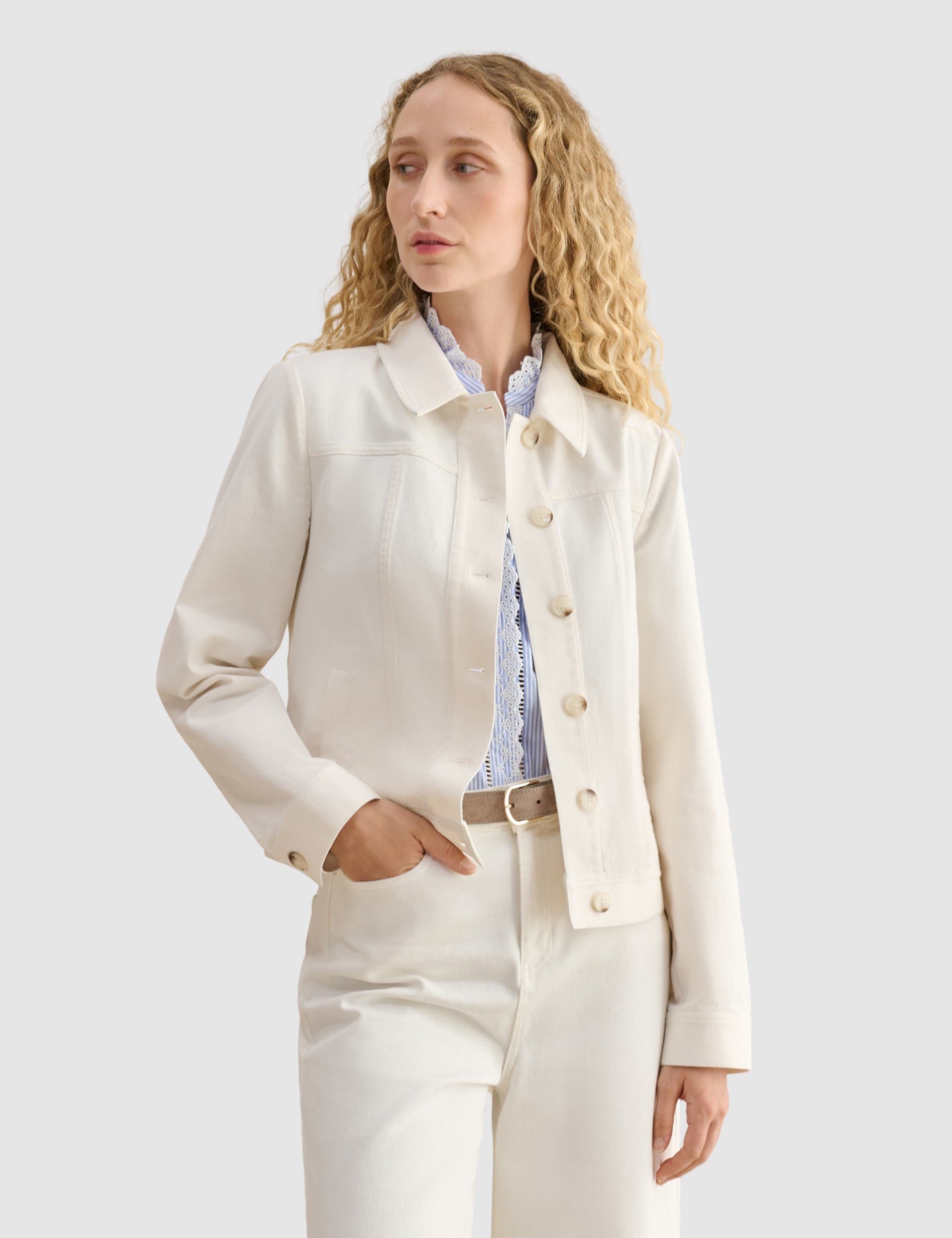 Selborne Boxy Cropped Denim Jacket - image 1