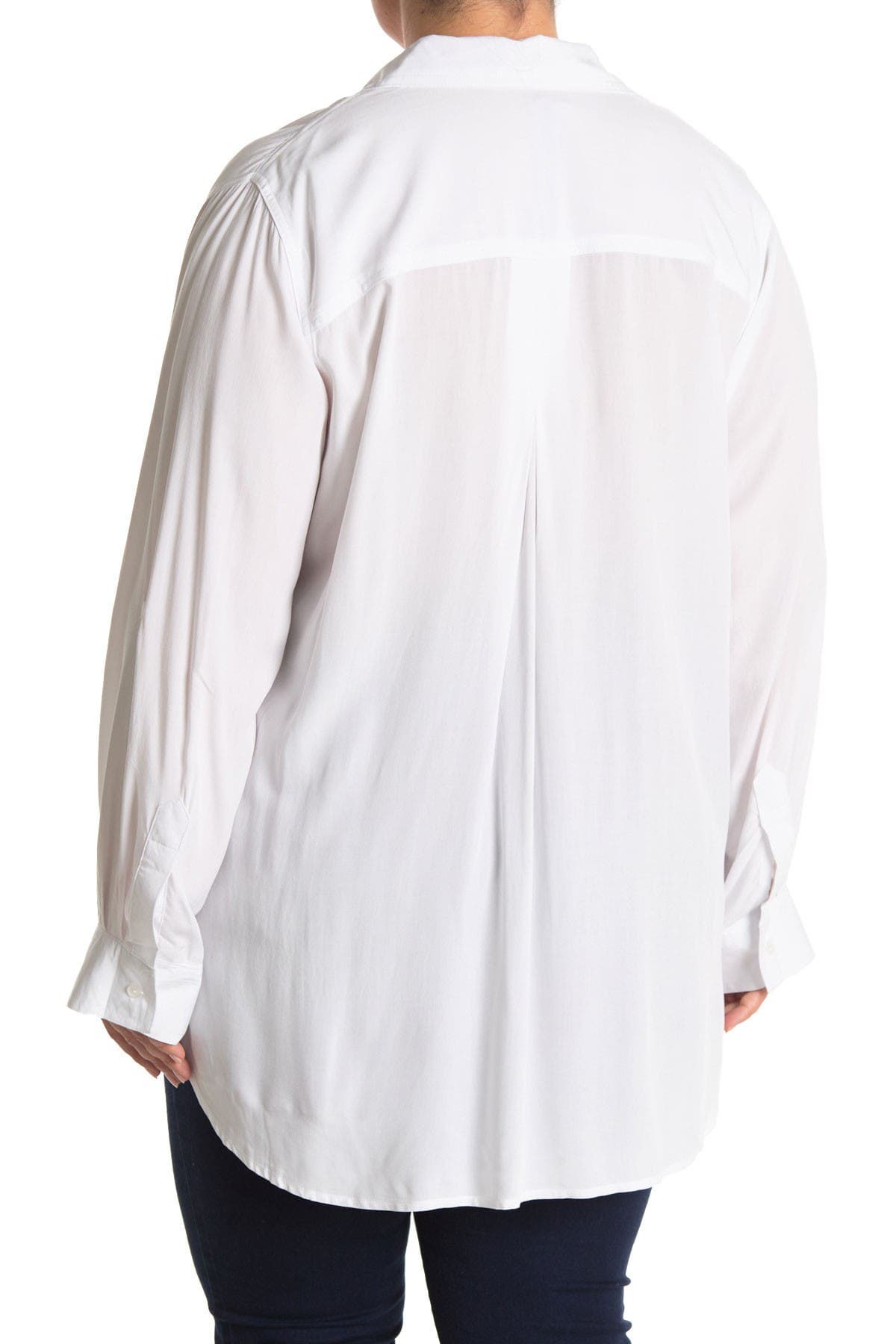 Elisa Roll Tab Sleeve Button Down Blouse - image 4