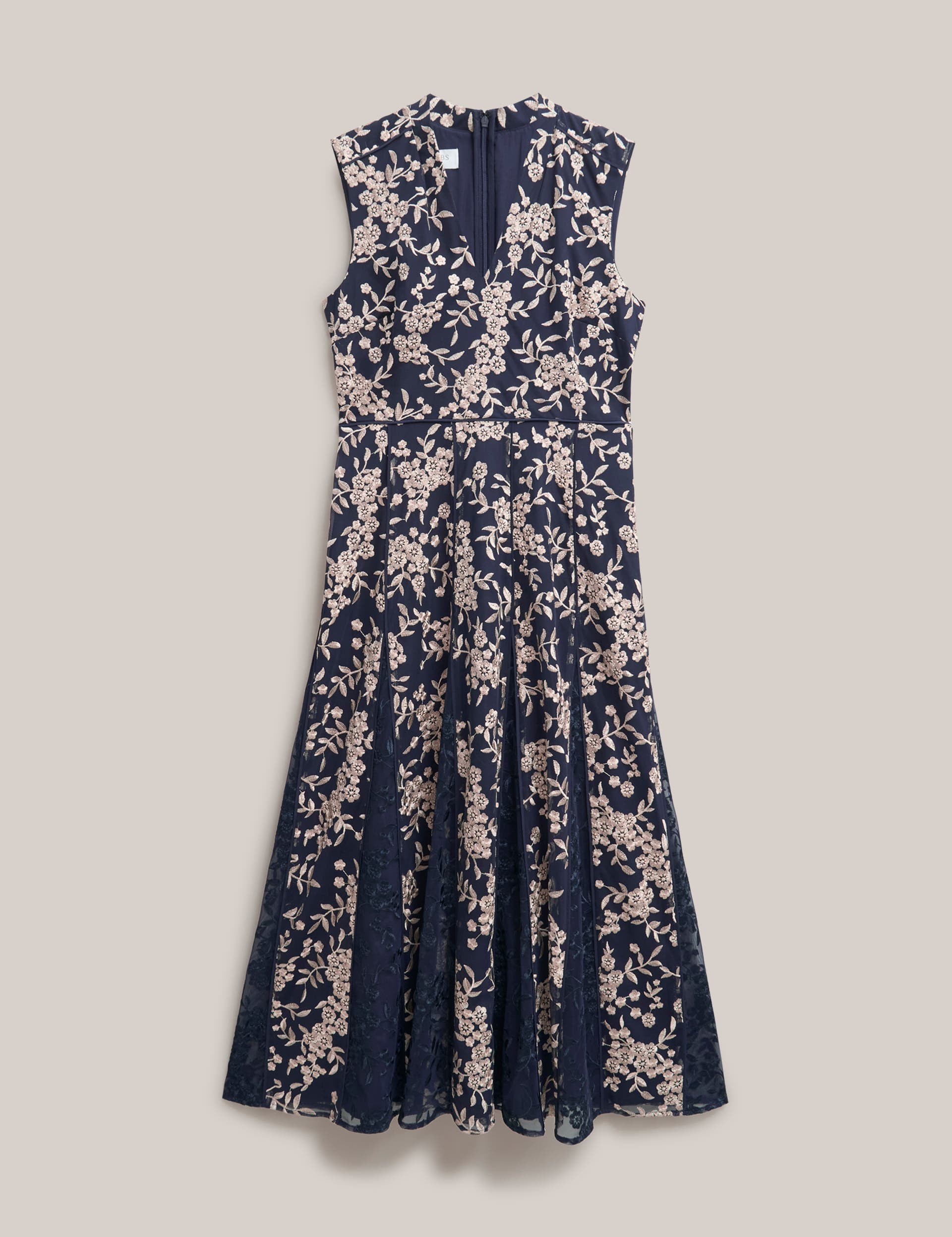 Quin Sleeveless V-Neck Embroidered Dress - image 2