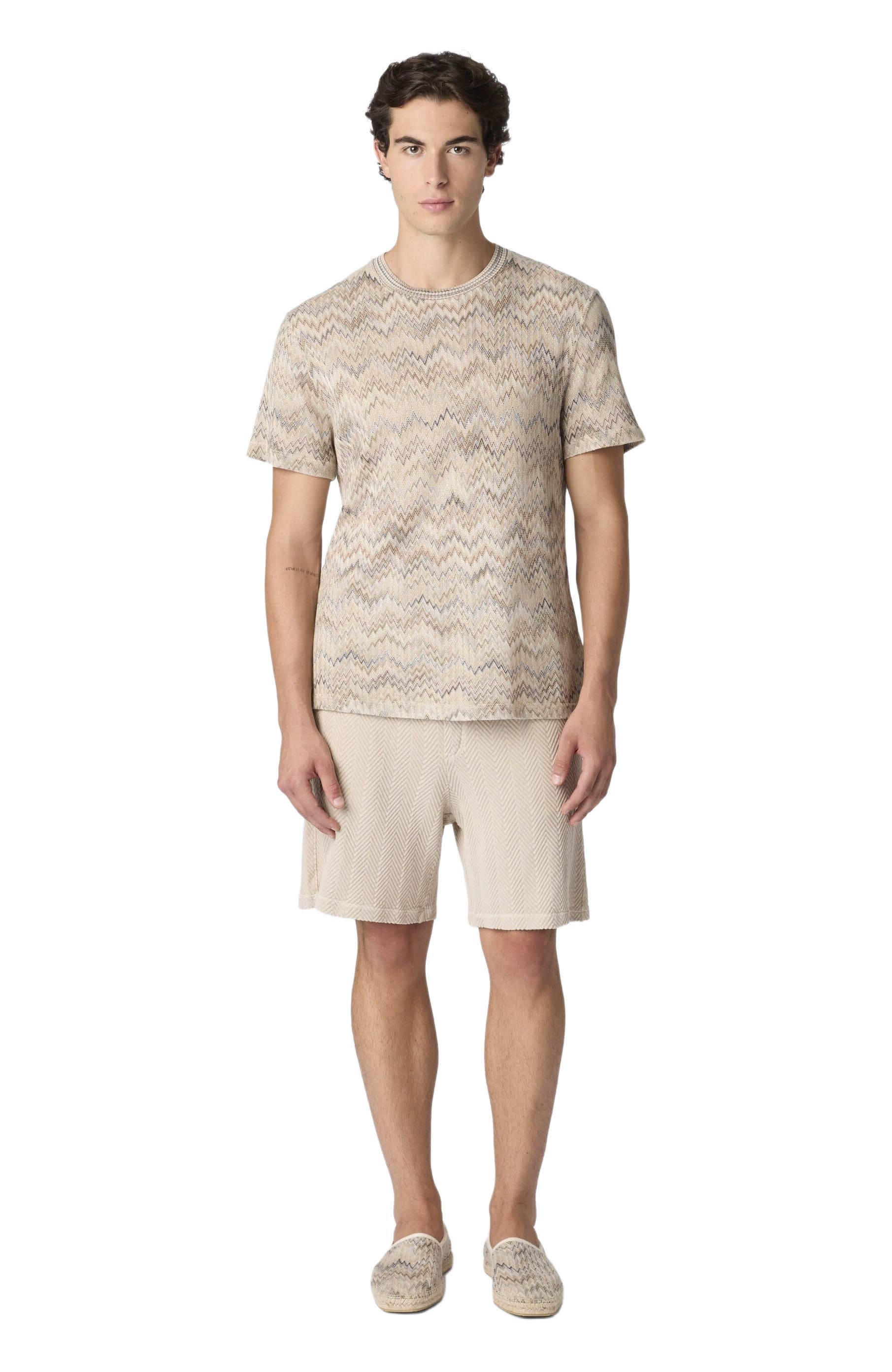 Crew-neck Cotton T-shirt With Degrade Snake Pattern - image 1