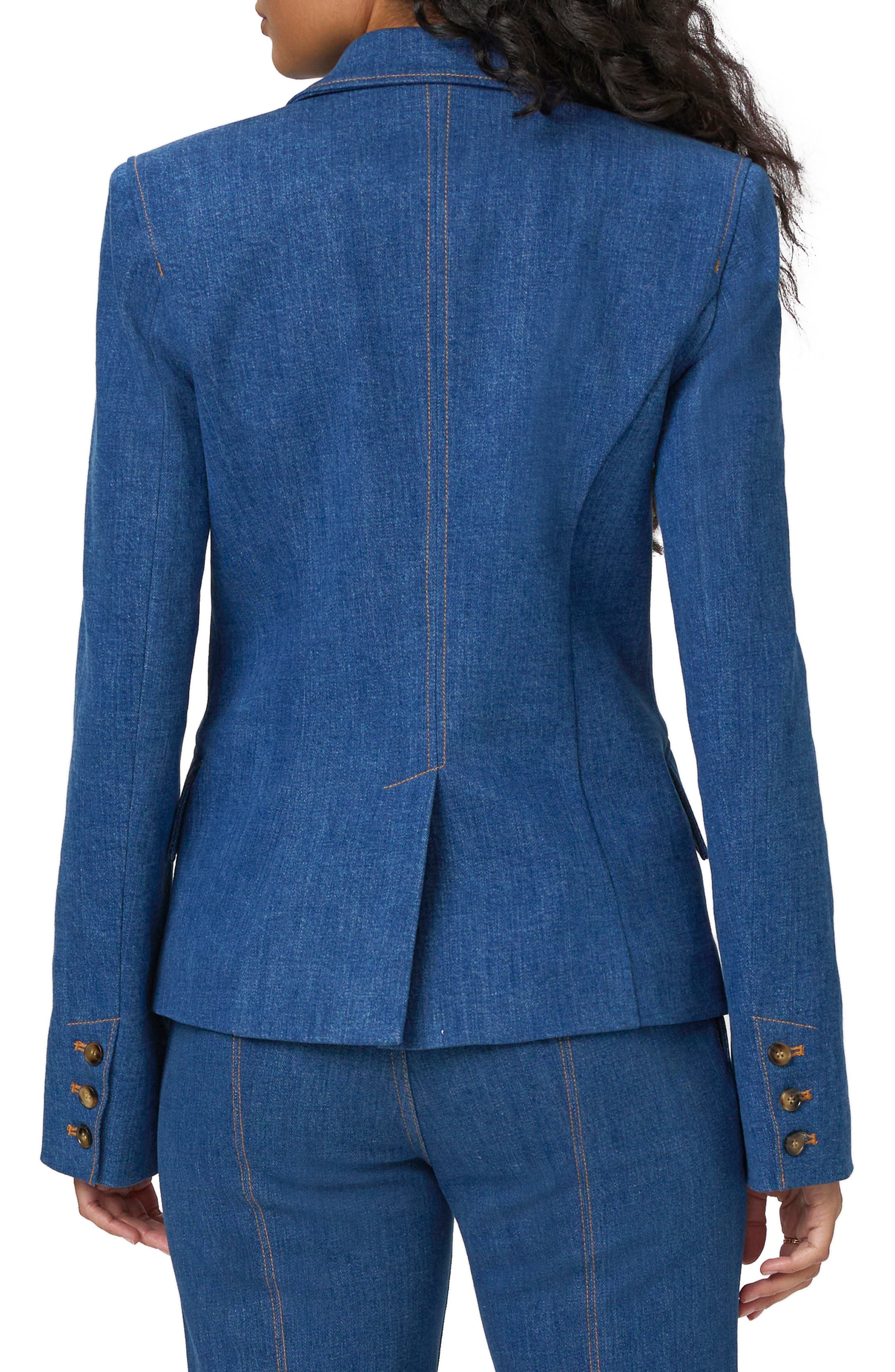 Candace Stretch Denim Blazer - image 2