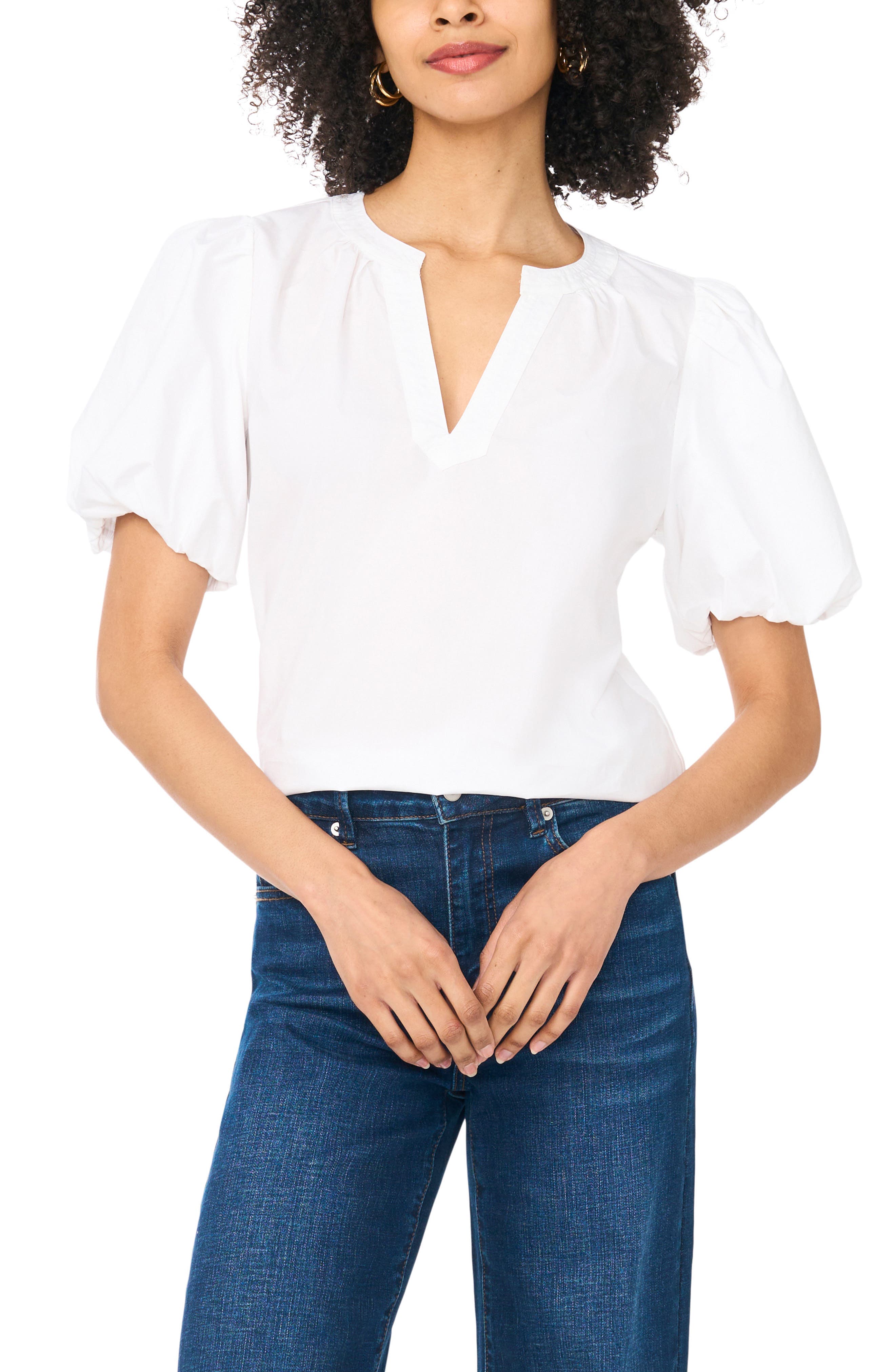 Organdy Puff Sleeve Top - image 3