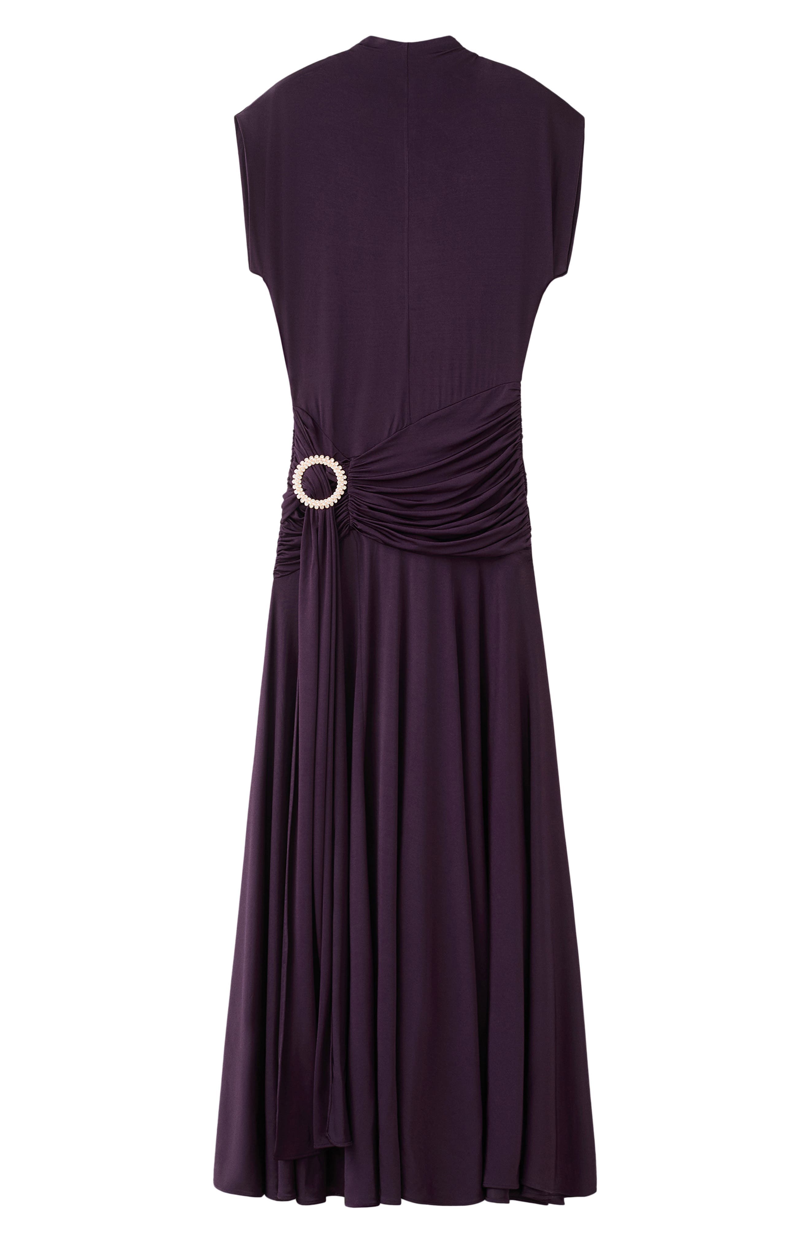 Cap Sleeve Ruched Waist Dress - image 1