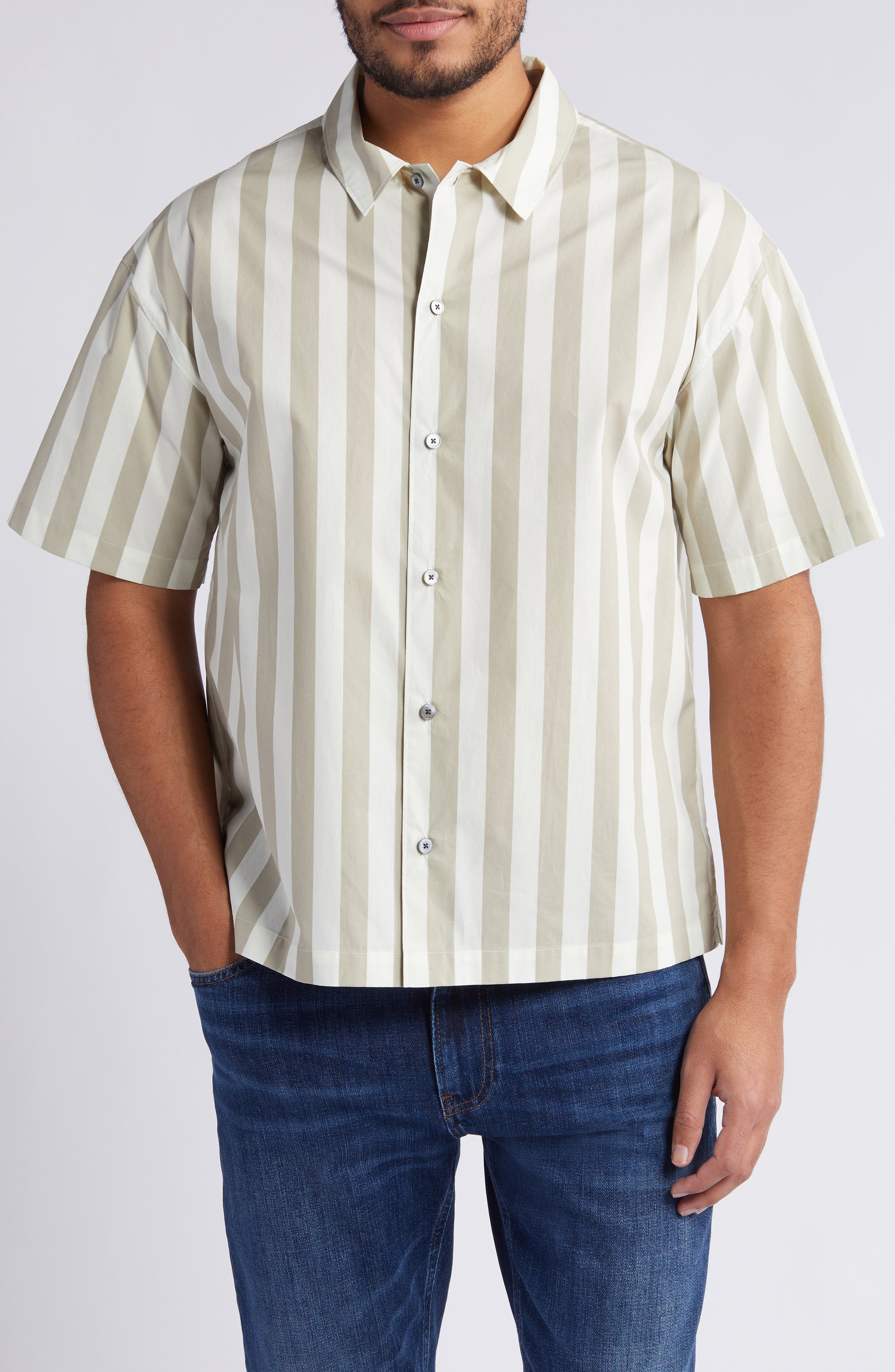 Stripe Camp Shirt - image 1