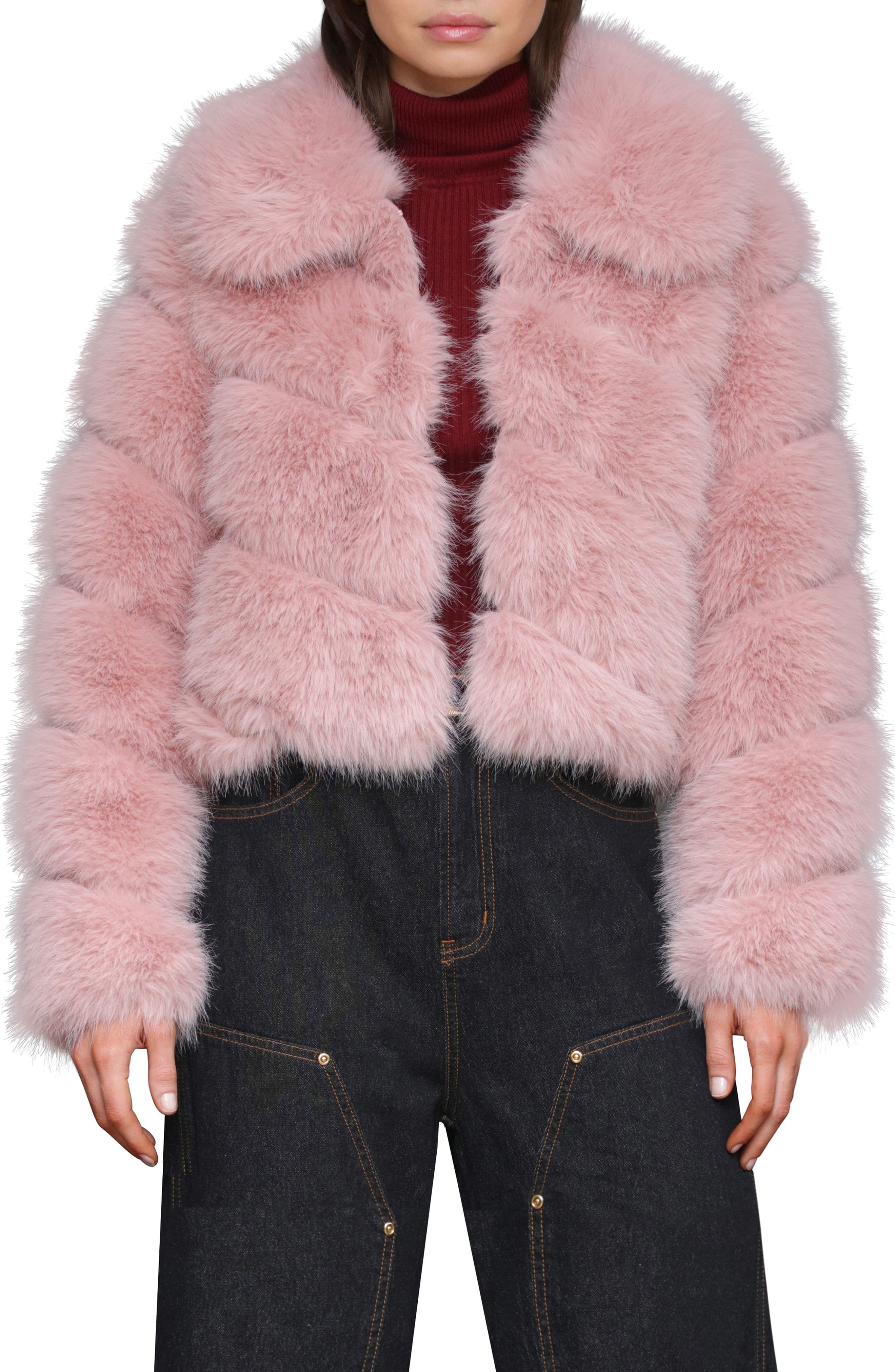 Faux Fur Crop Jacket - image 1