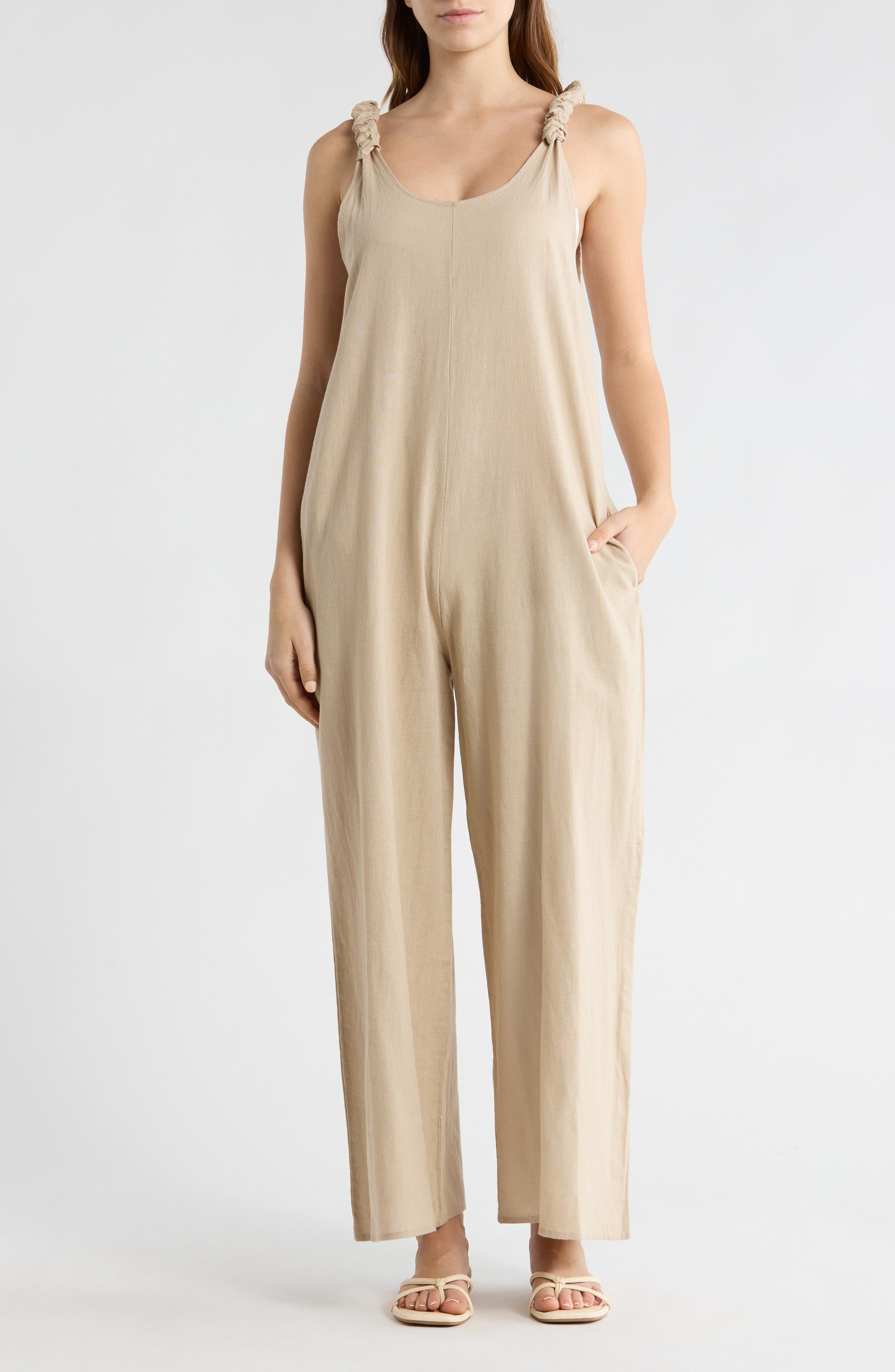 Cotton & Linen Cover-Up Jumpsuit - image 1