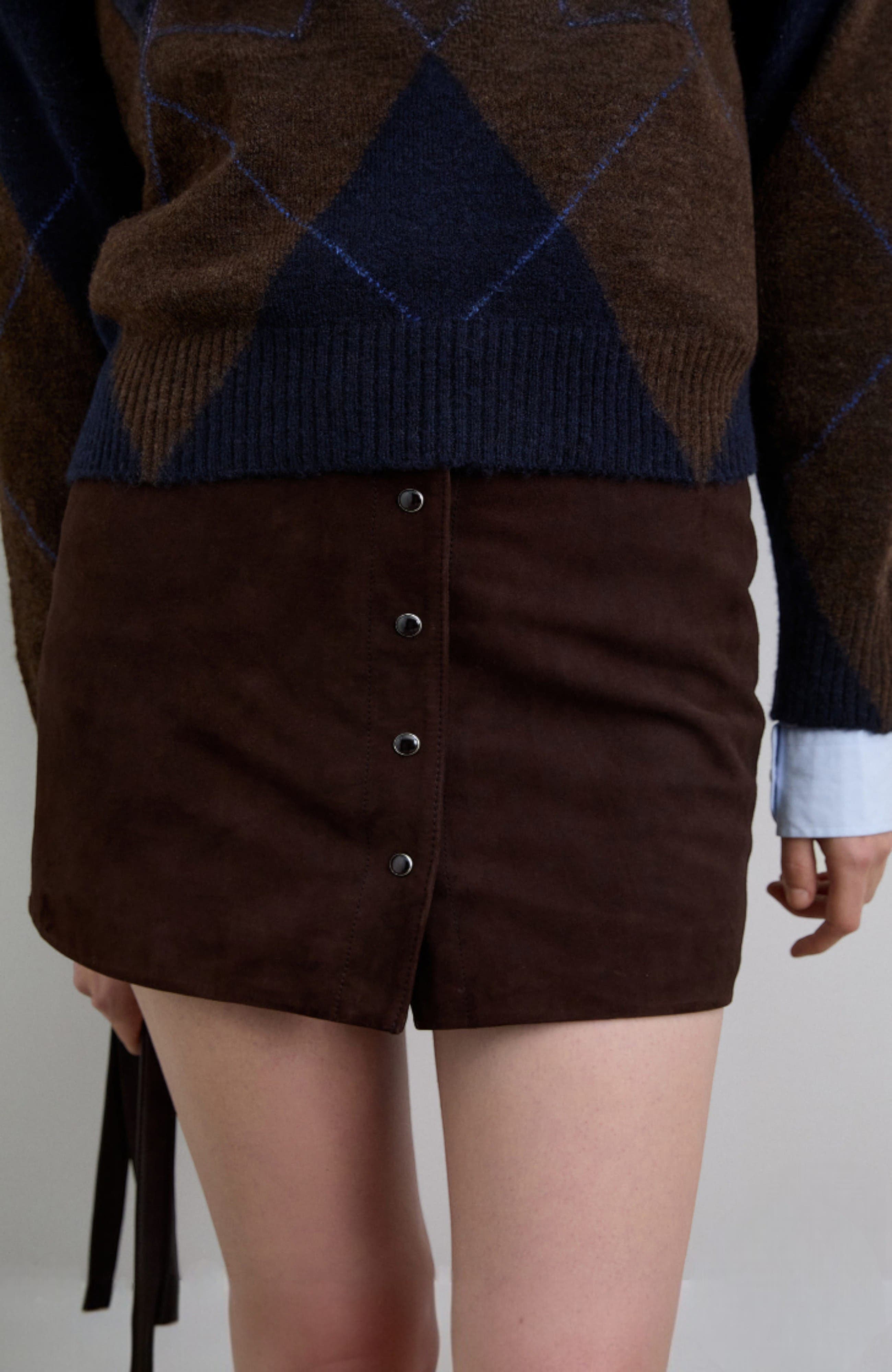 Suede midi skirt - image 1