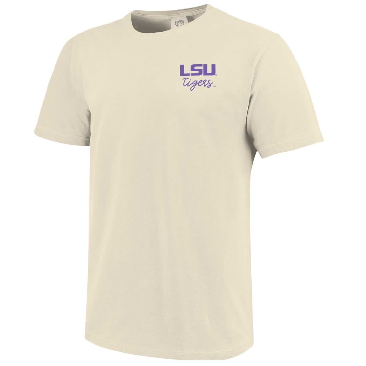 Women's Comfort Colors Natural LSU Tigers Coquette T-Shirt - image 2