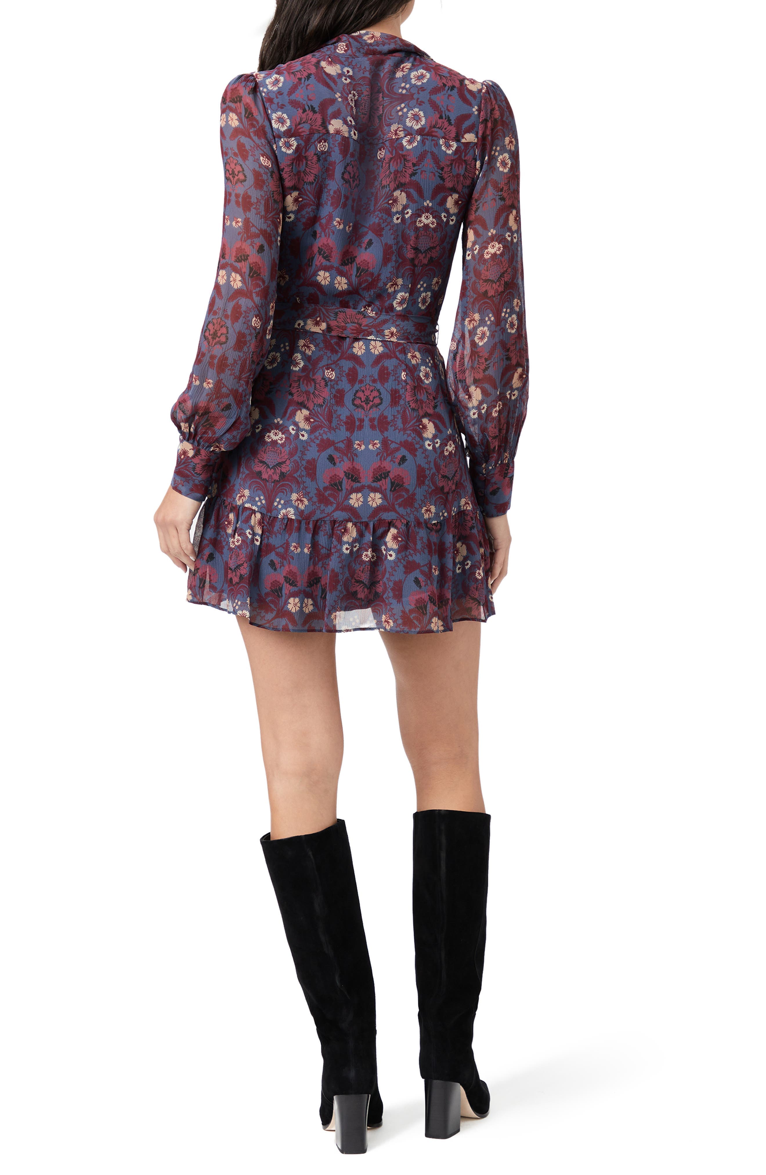 Vittoria Long Sleeve Silk Minidress - image 2
