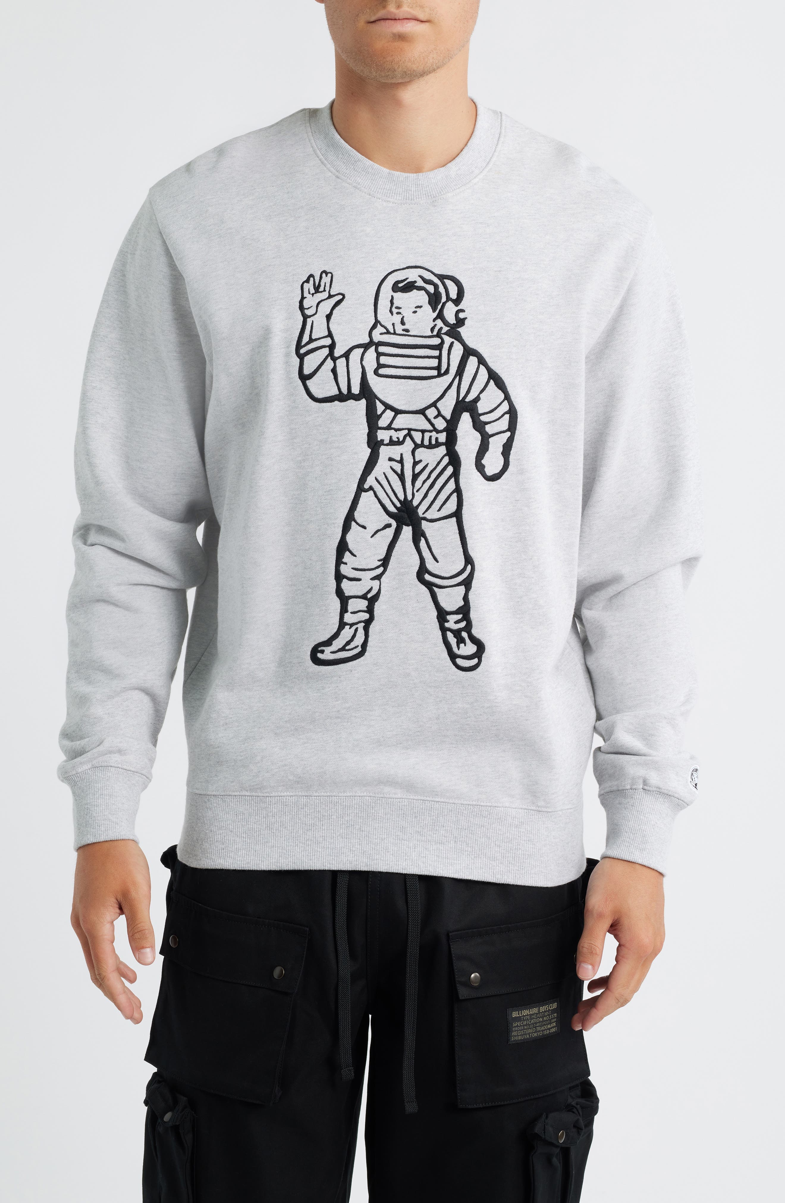 BB Astronaut Embroidered Cotton Crewneck Sweatshirt - image 3