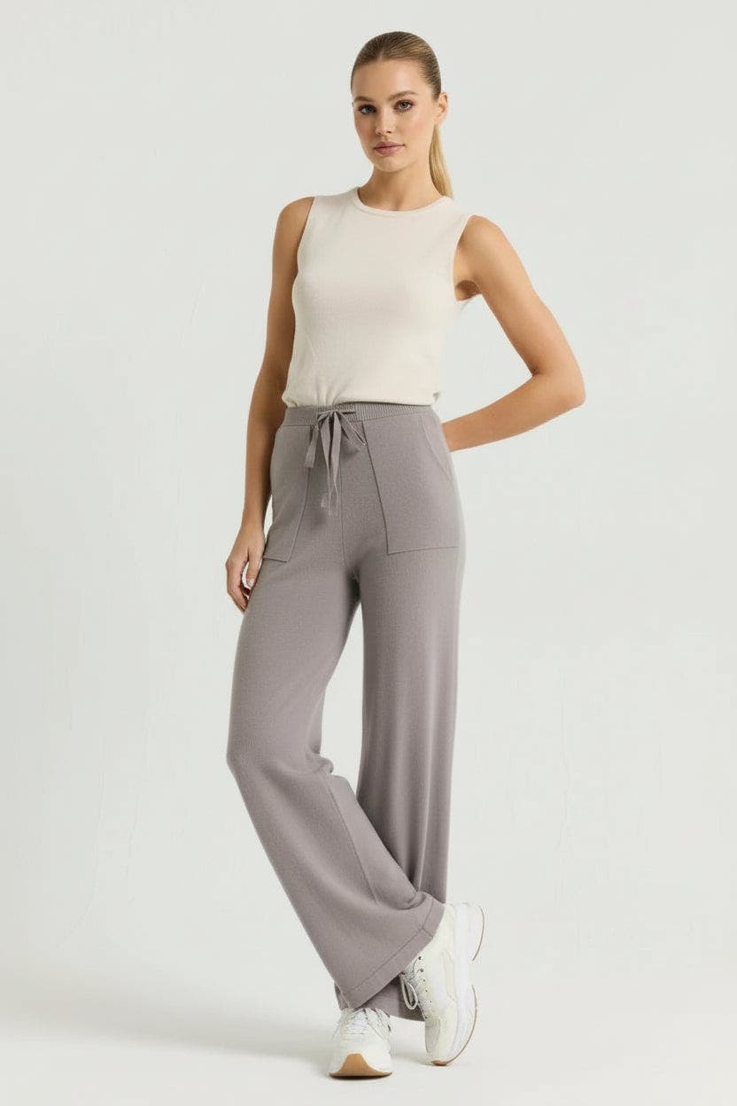 Stretch Organic Cotton Knit Drawstring Pant - image 2