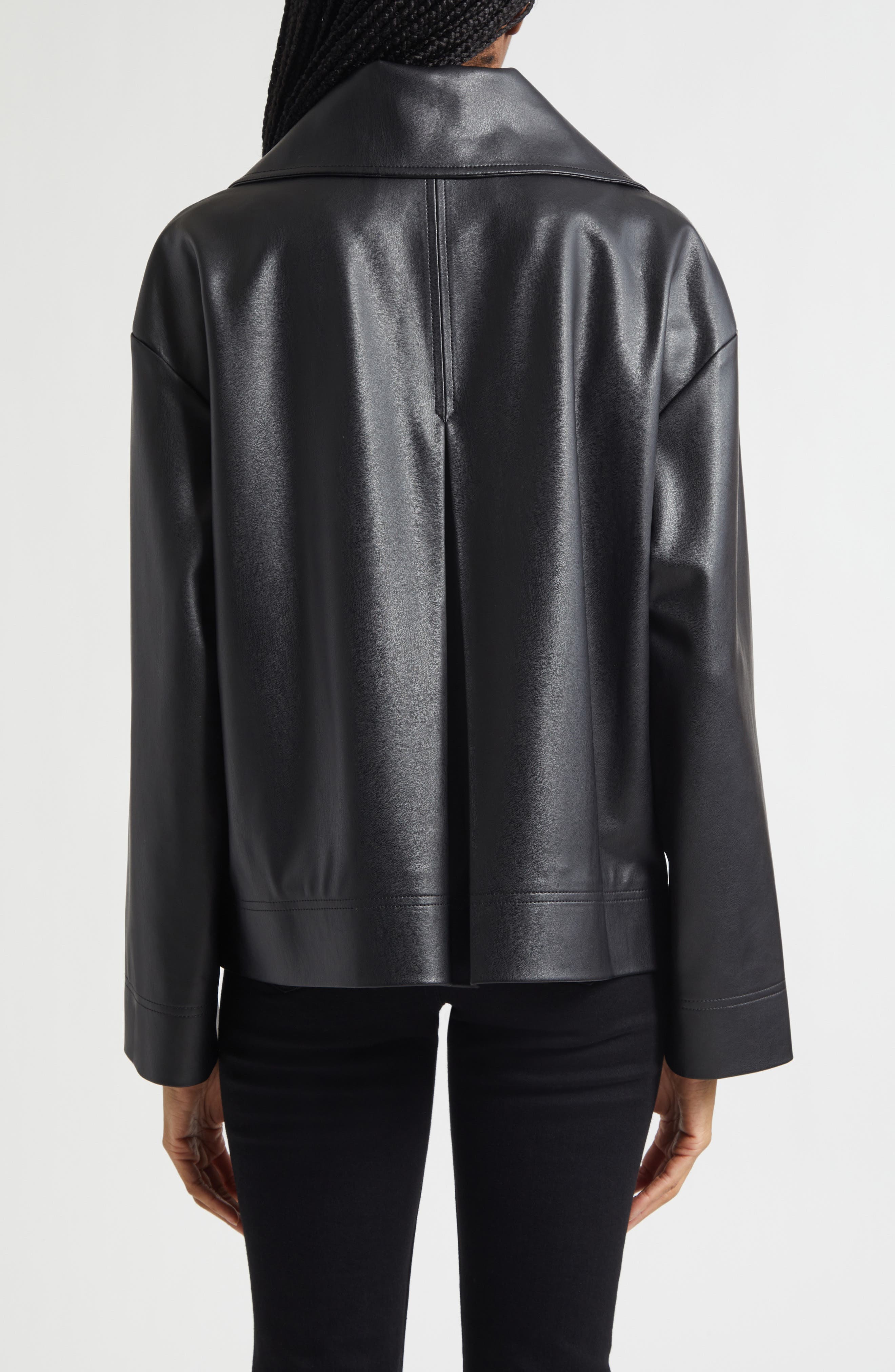 Brian Faux Leather Popover Jacket - image 2
