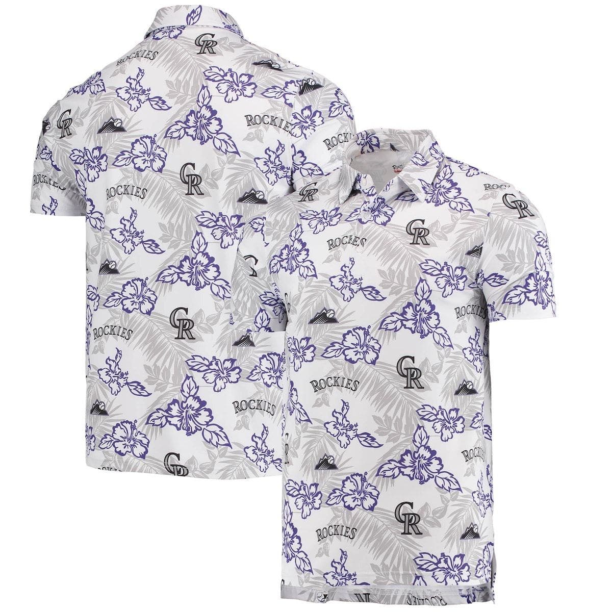 Men's Reyn Spooner White Colorado Rockies Performance Polo - image 1