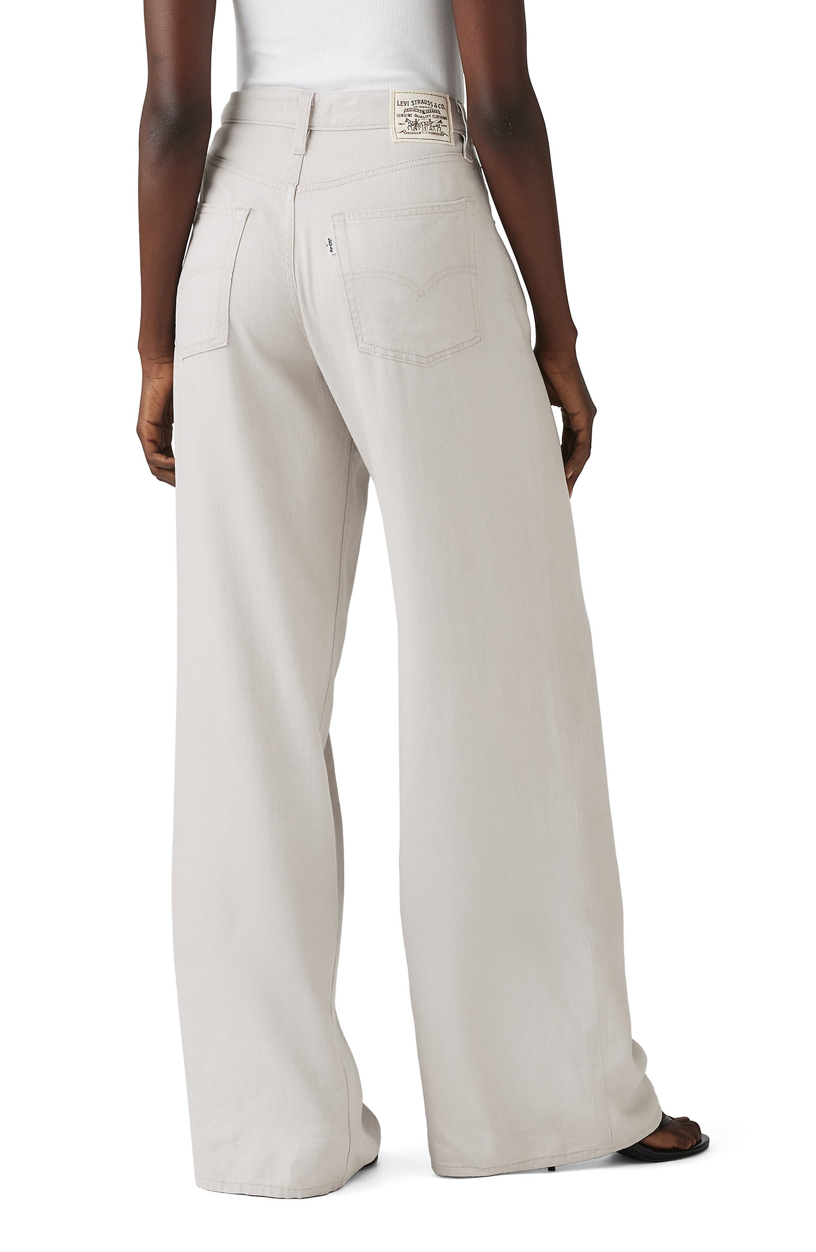 XL Straight Leg Linen Blend Jeans - image 2