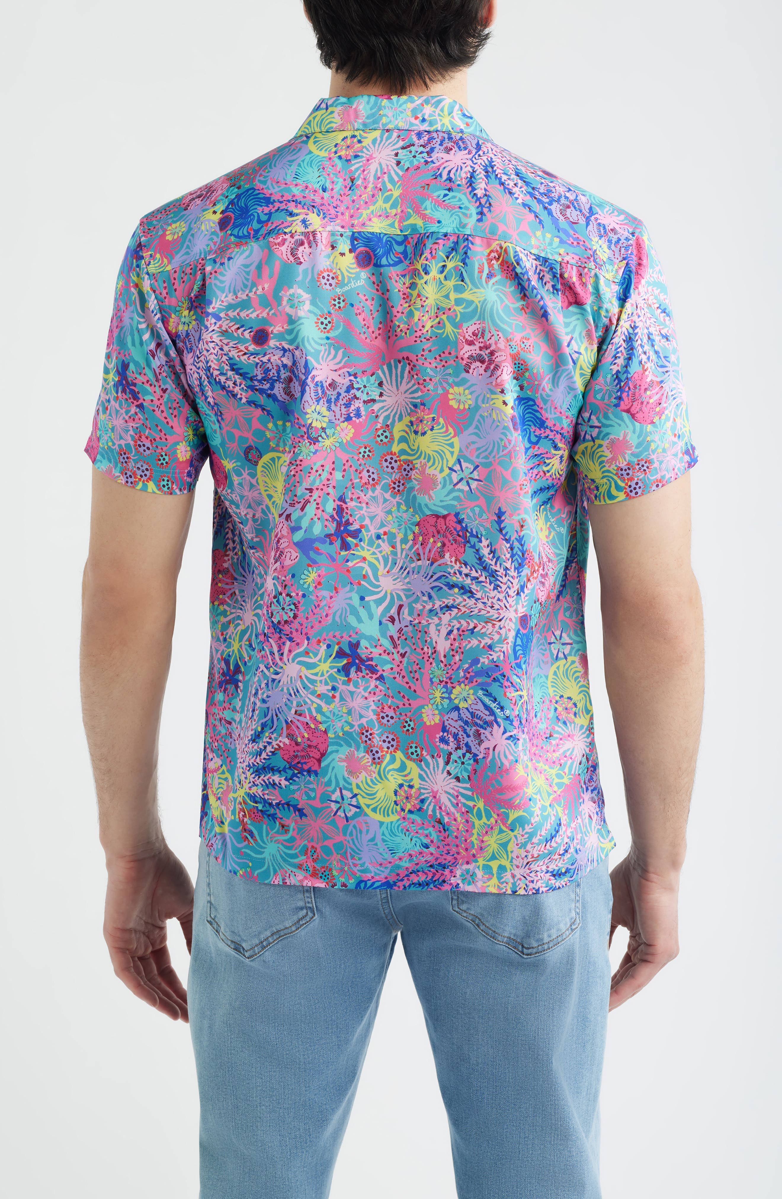 Coral Print Camp Shirt - image 2