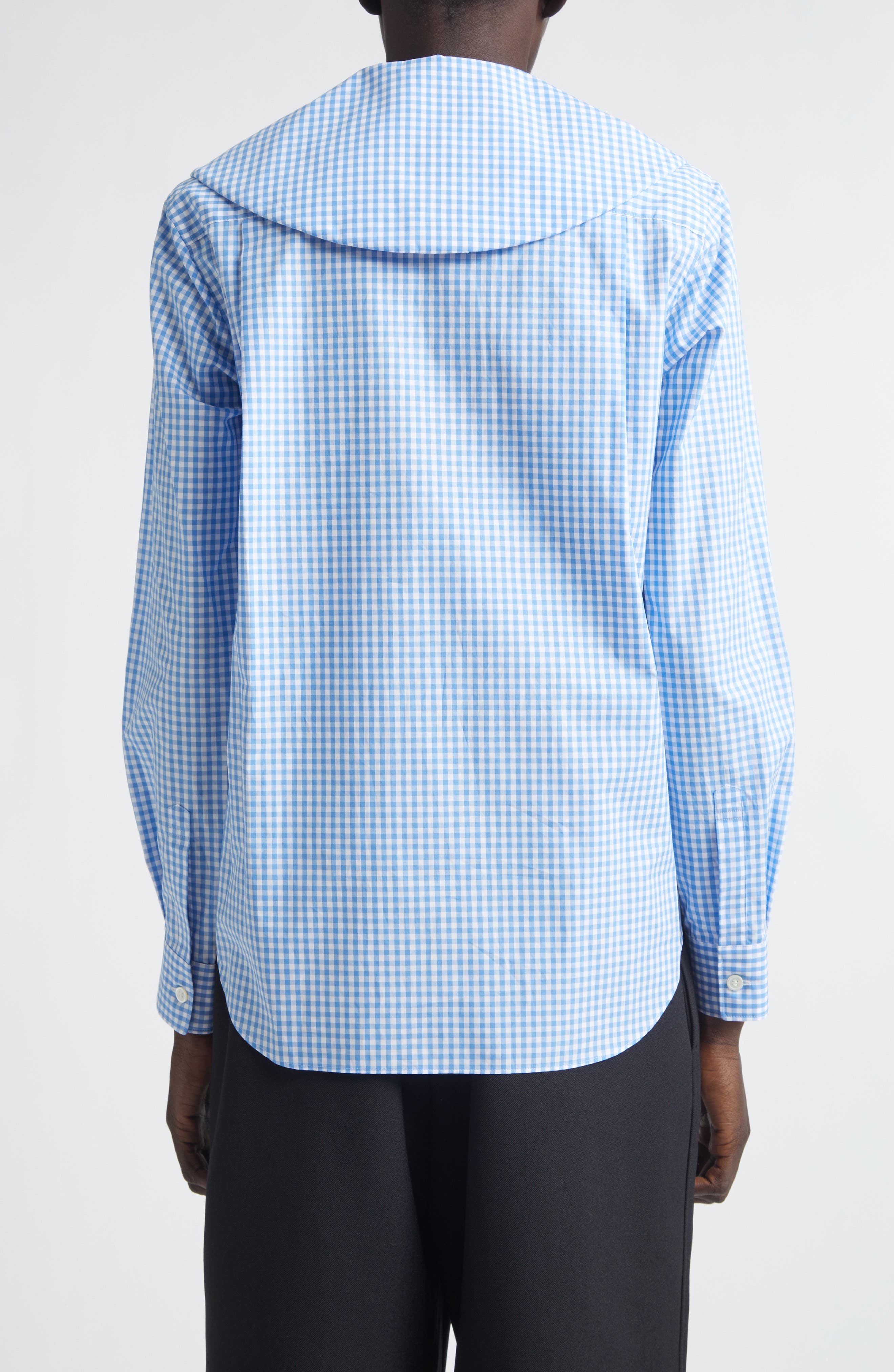 Gingham Cotton Poplin Button-Up Shirt - image 2