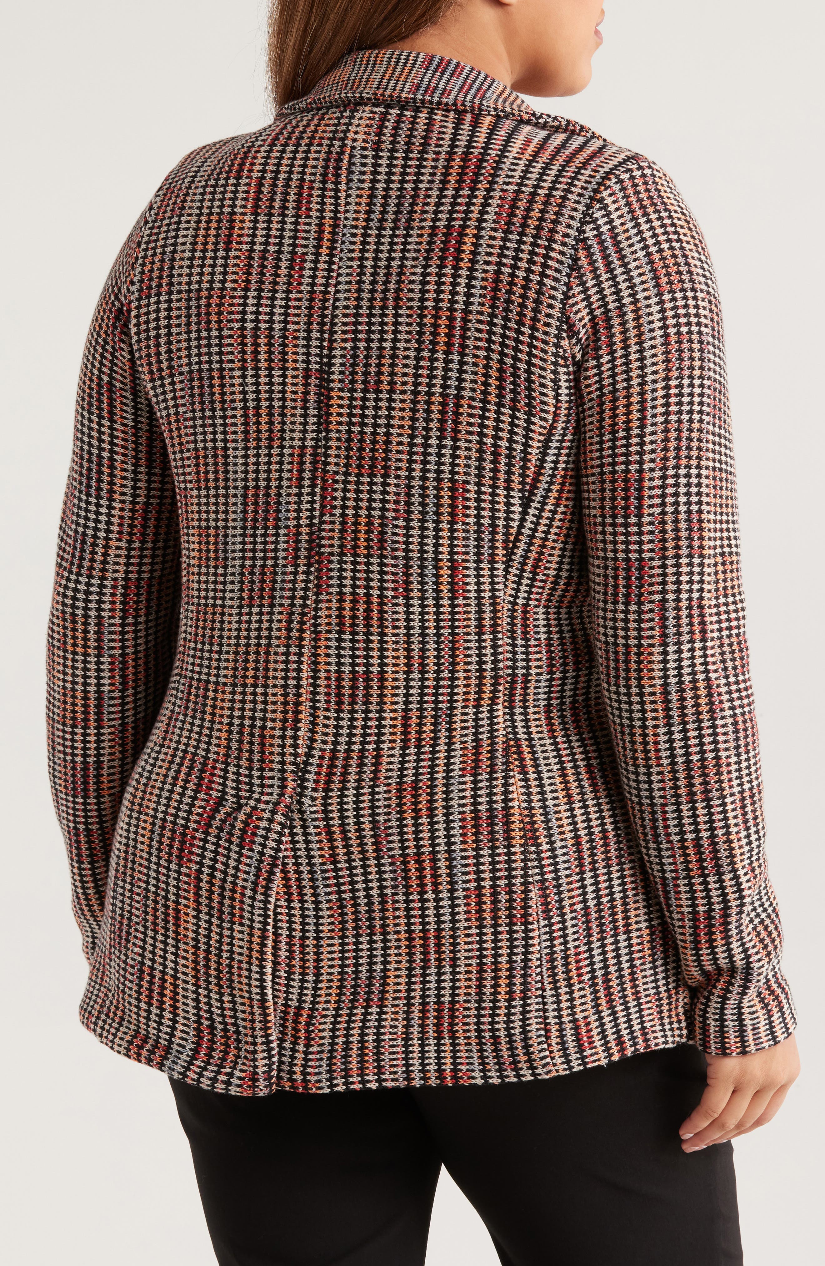 Plaid Contour Knit Blazer - image 2