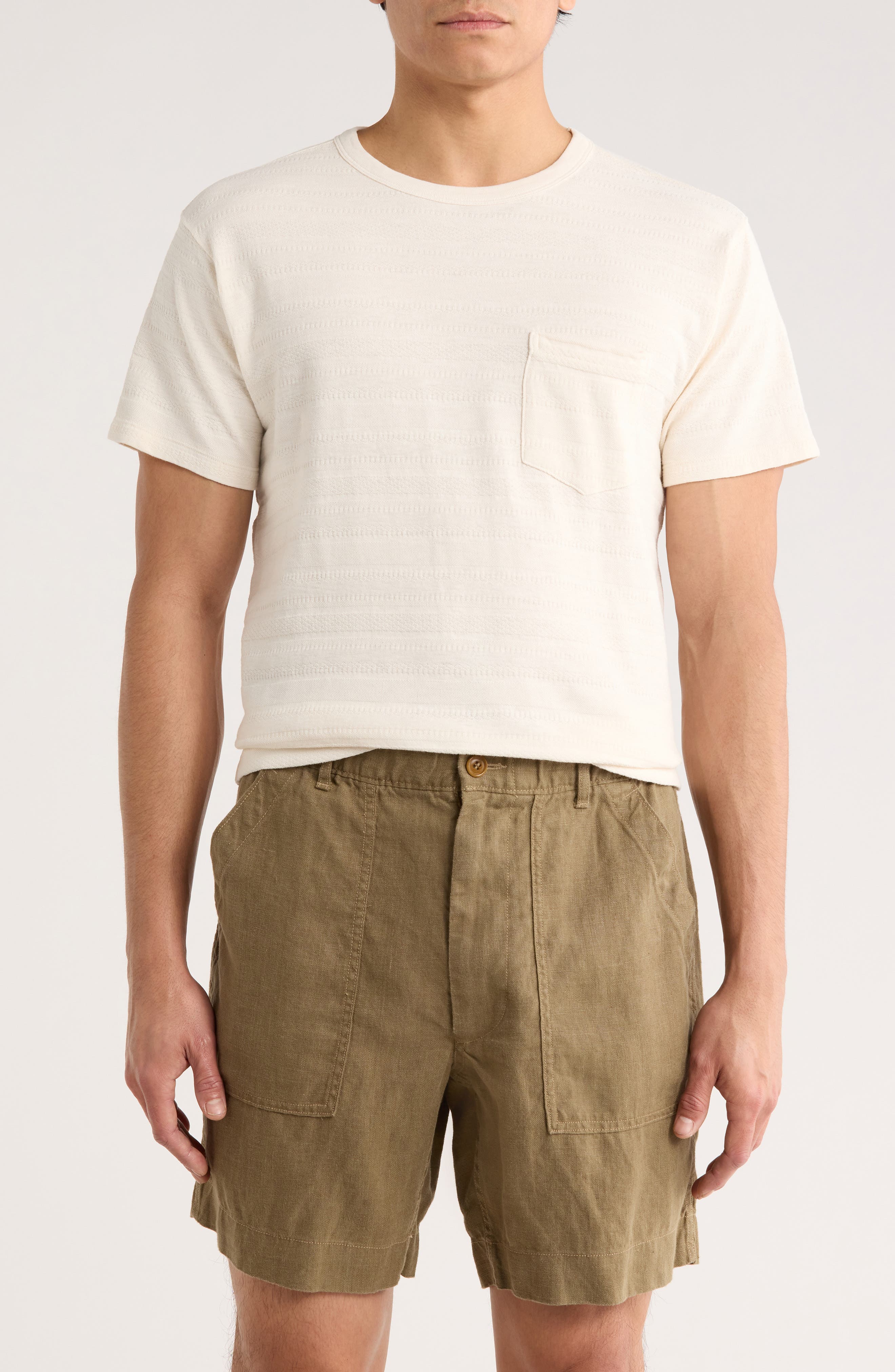 Vintage Jacquard Cotton Crew T-Shirt - image 1