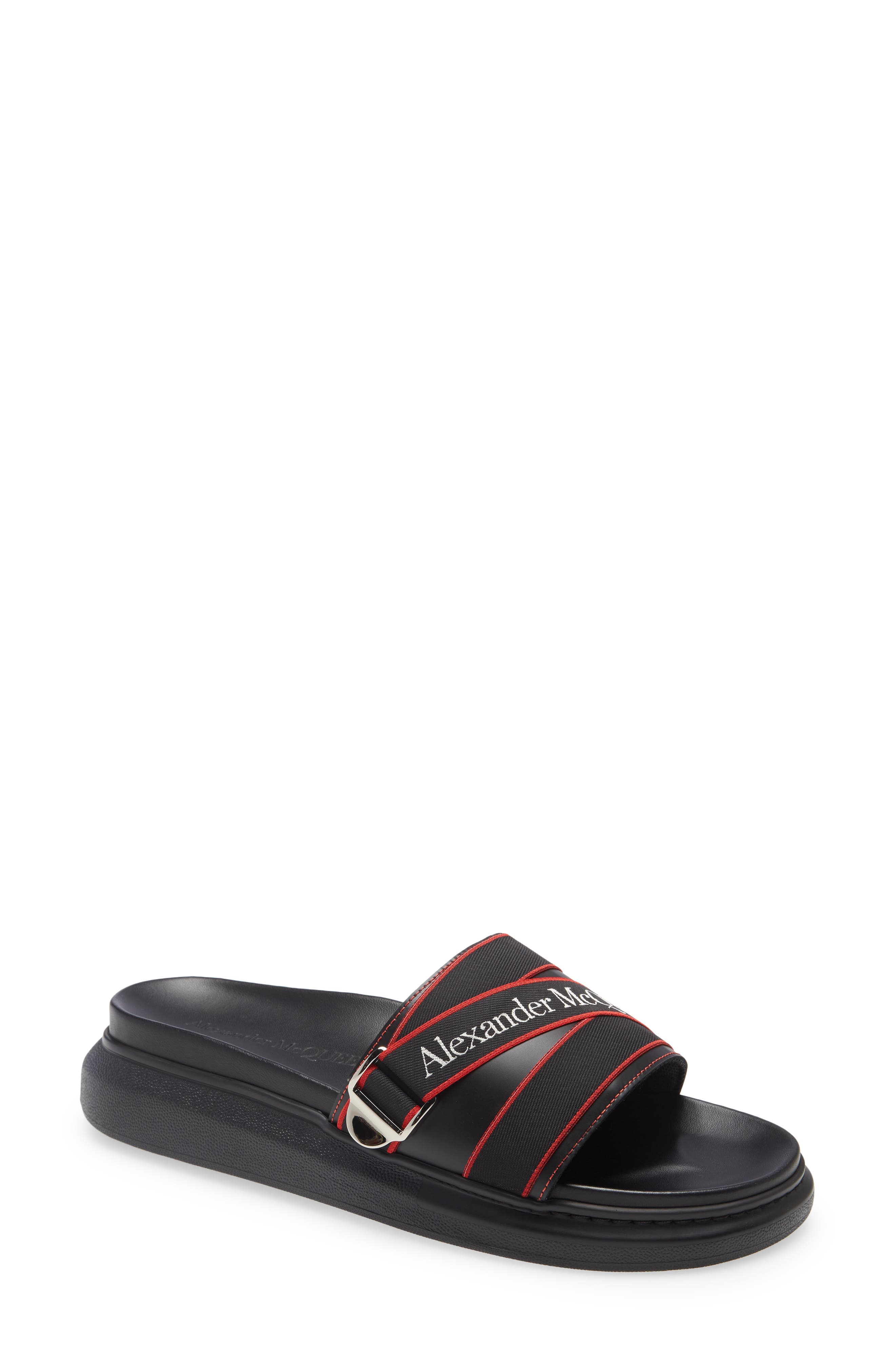 Alexander McQueen Logo Strap Slide Sandal - image 1