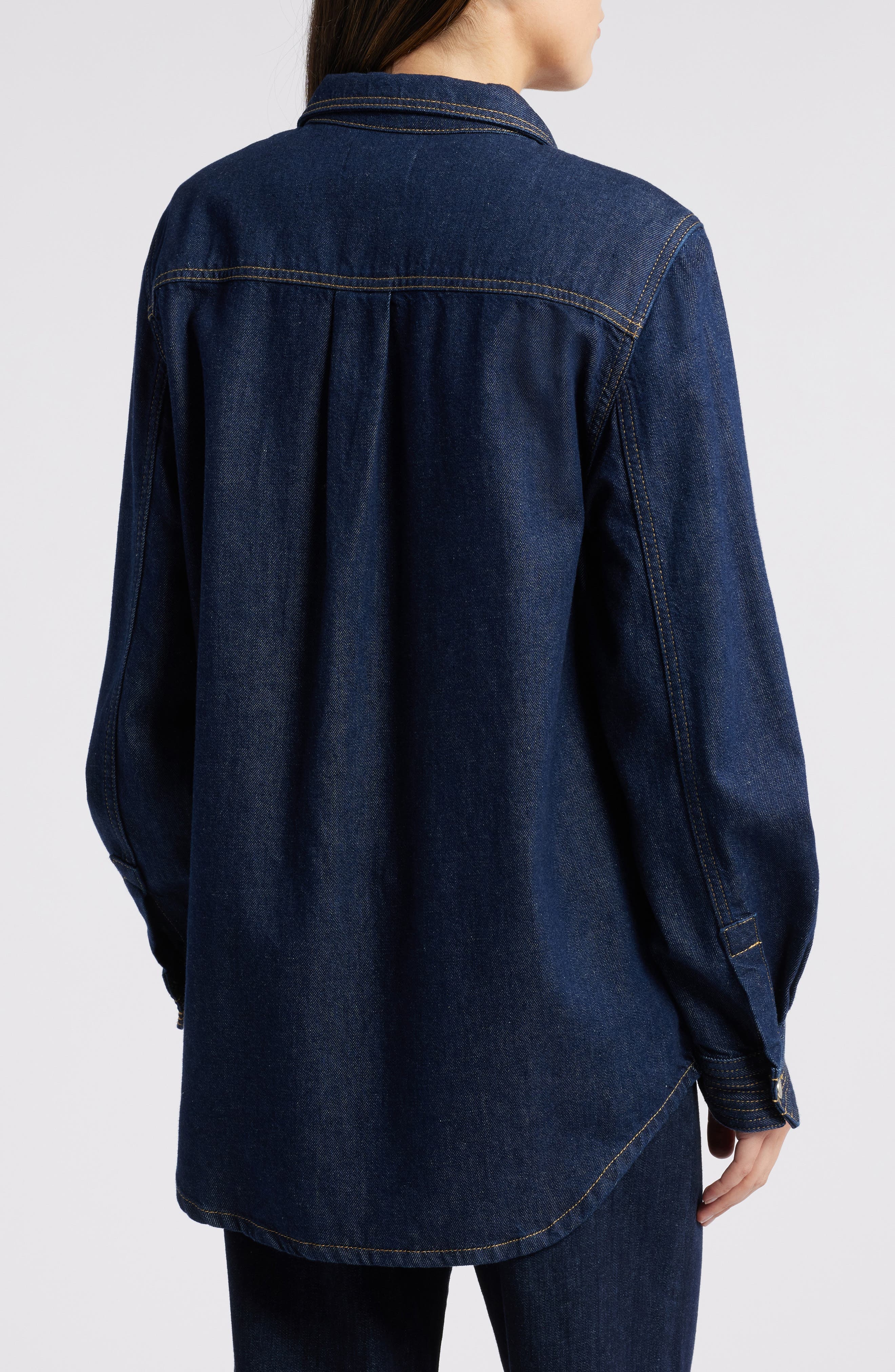 The Trapunto Denim Overshirt - image 2