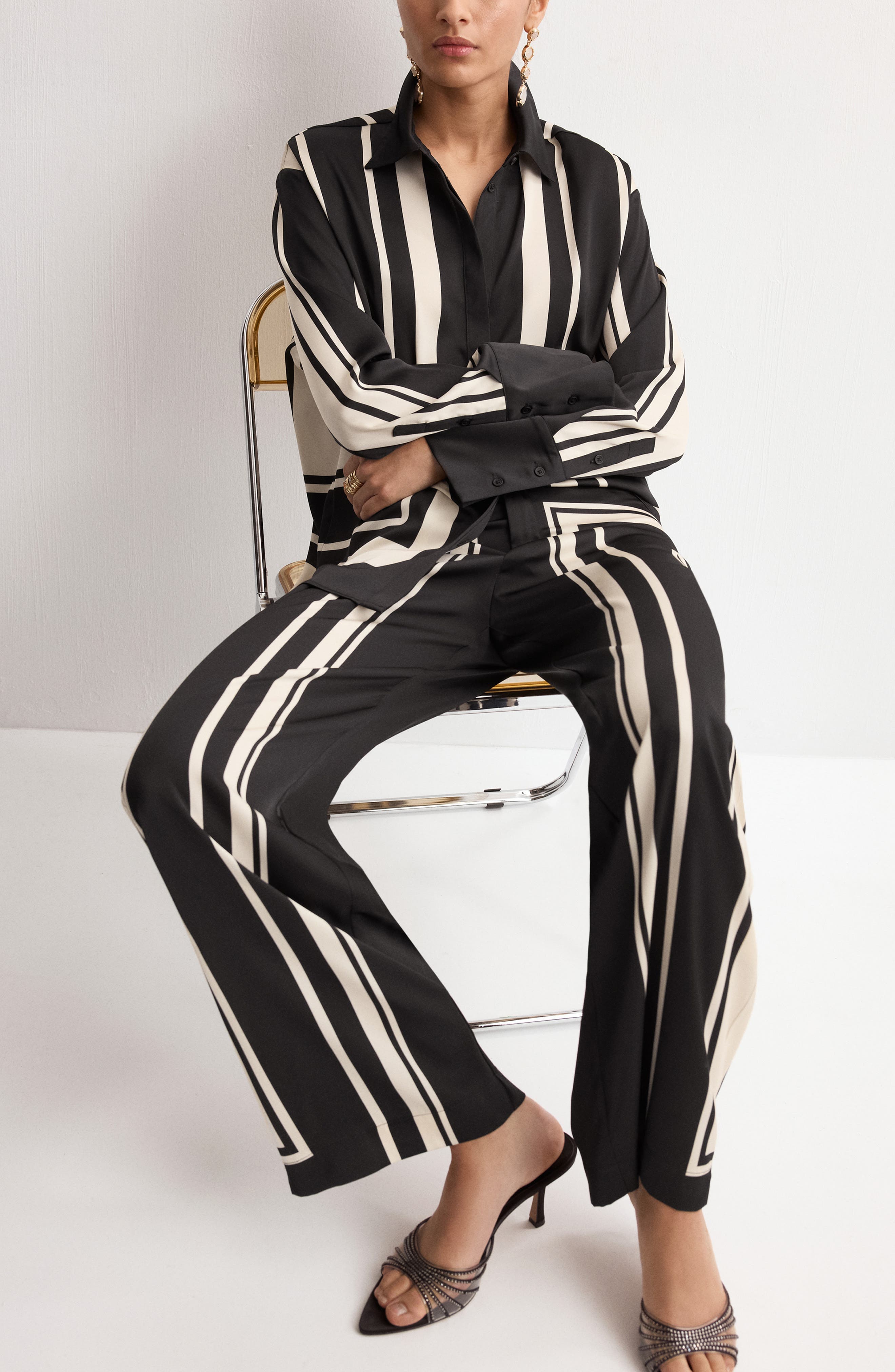 Satin Wide Leg Pants - image 2