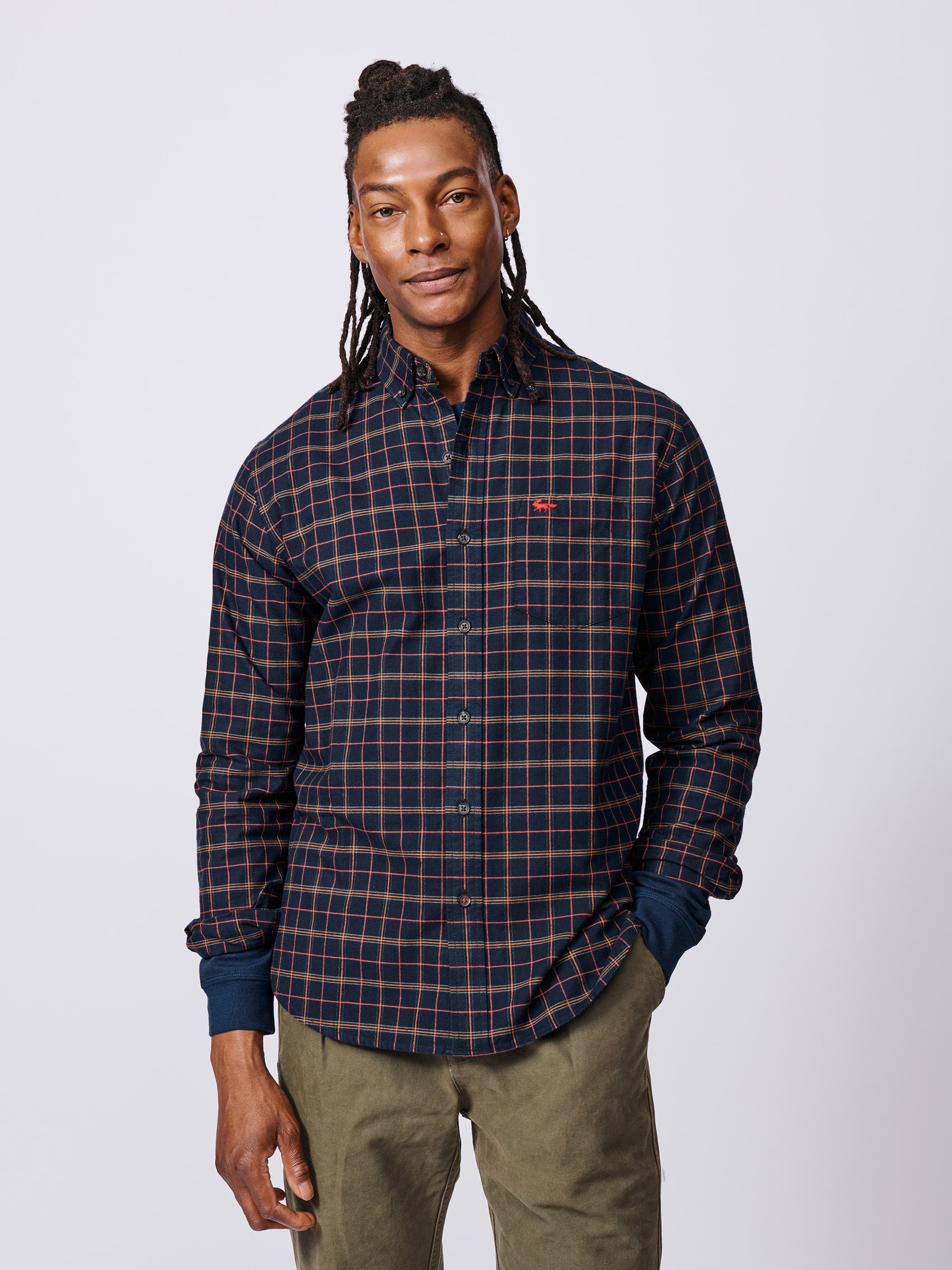 Merton Brushed Oxford Button Down Shirt - image 3