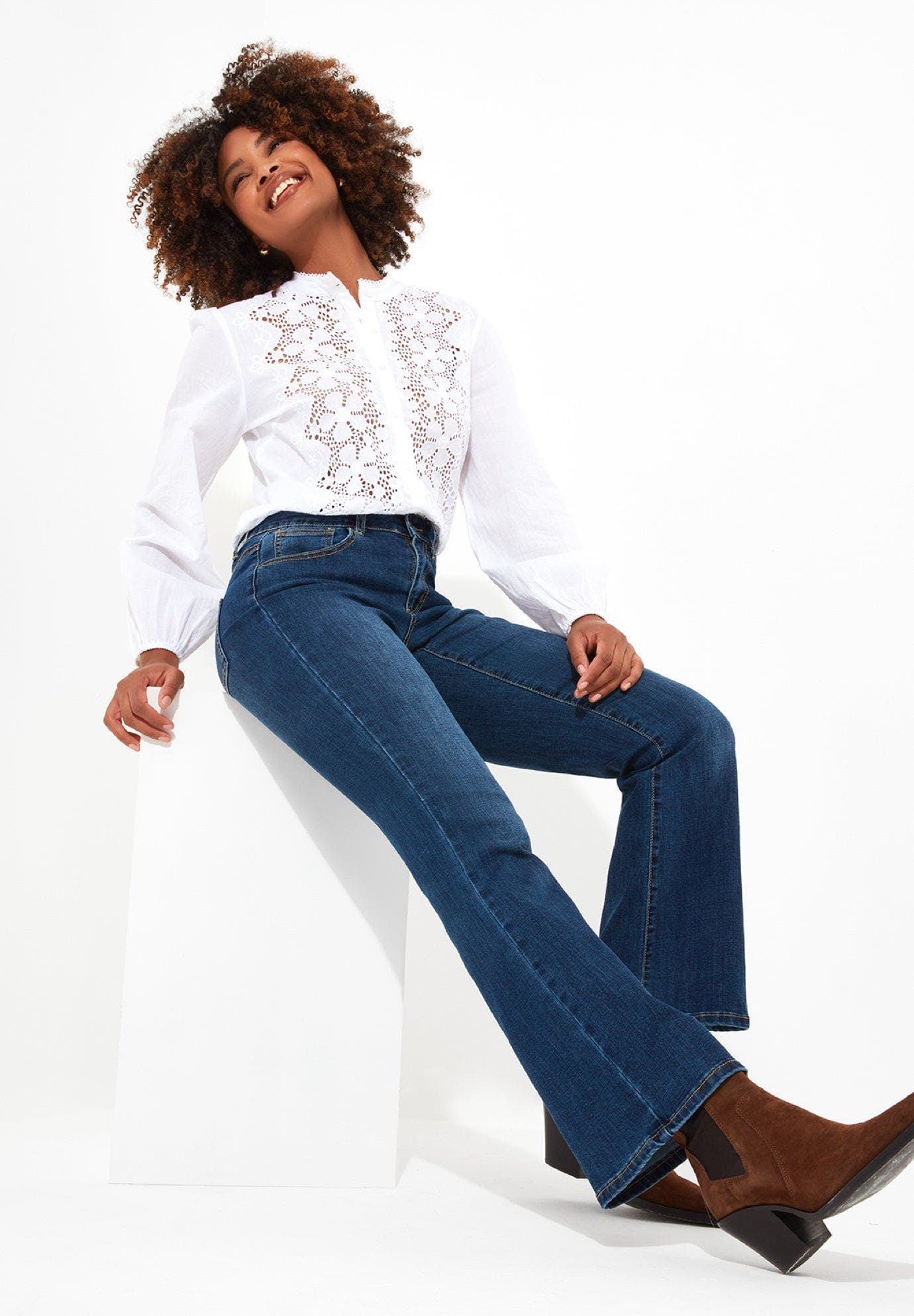 Stretch Denim Bootcut Jean - image 5