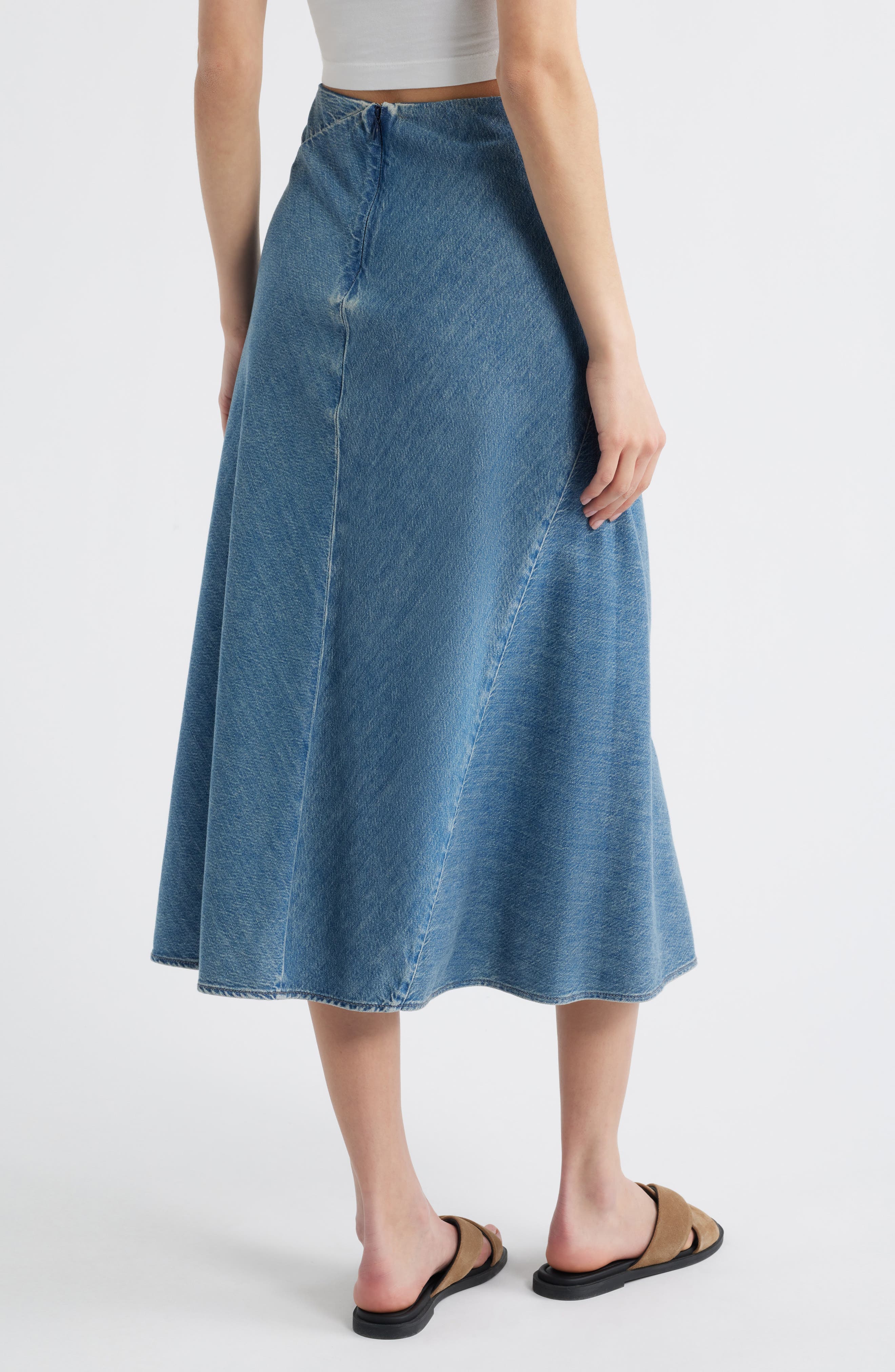 Lisbon Denim Midi Skirt - image 2