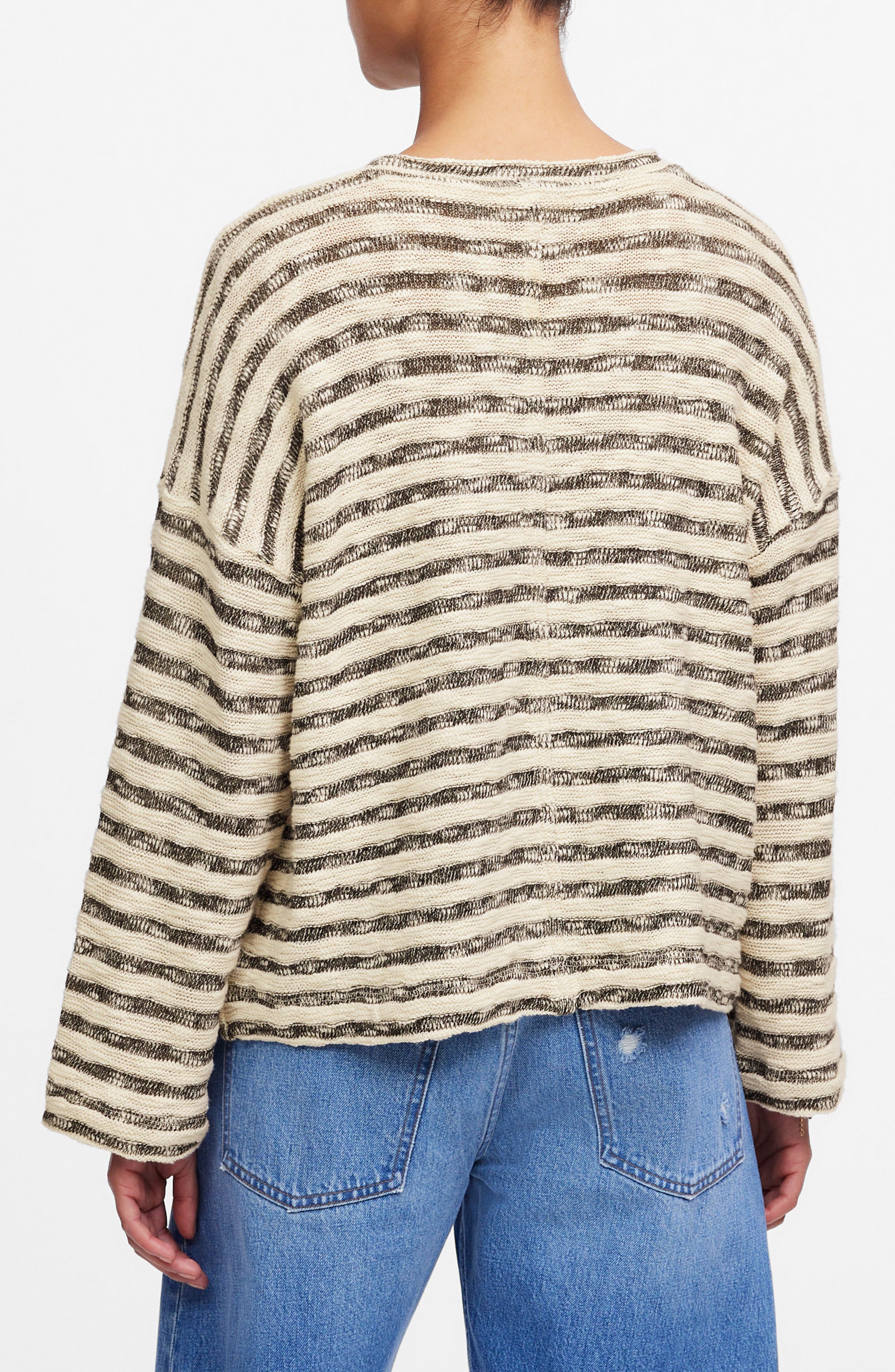 Stripe Crewneck Long Sleeve T-Shirt - image 2