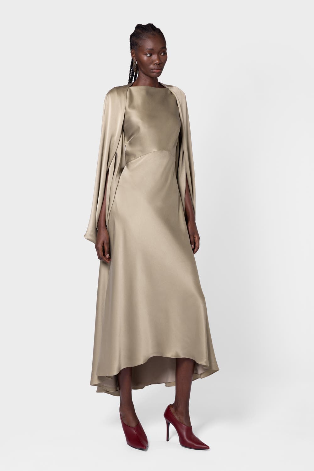 Koda Brushed Silk Midi Dress - image 1