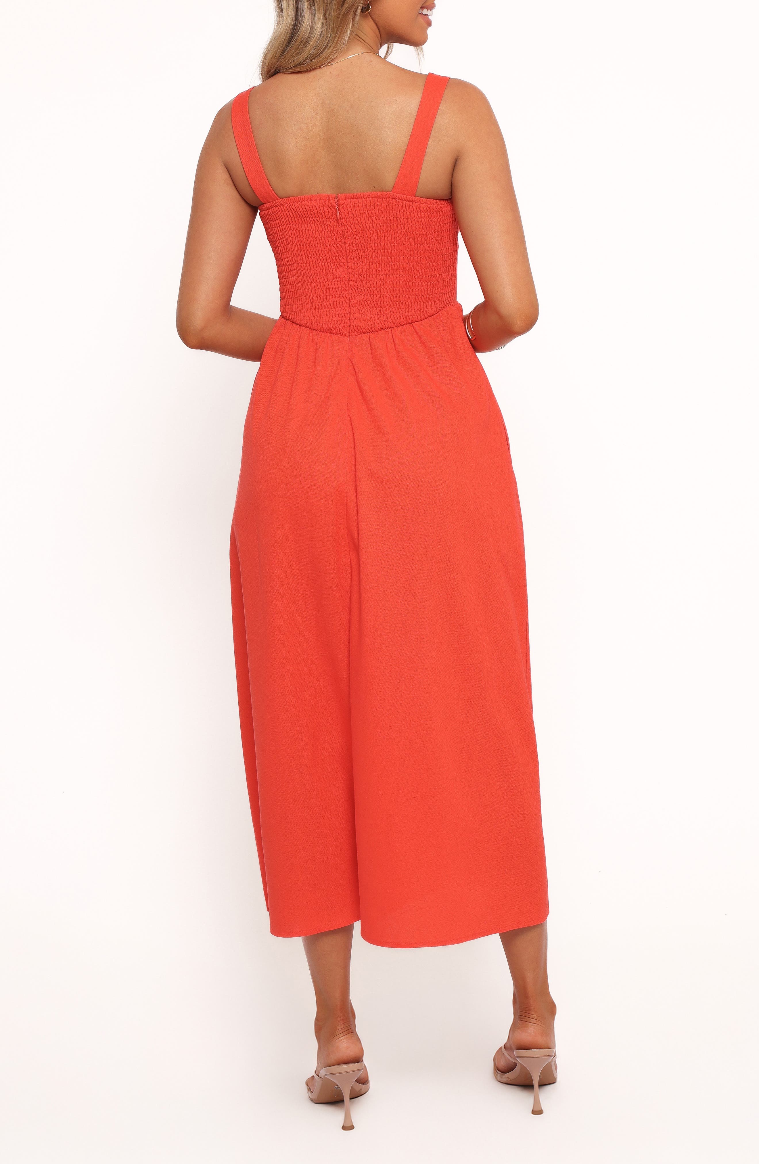 Kinslee Corset Cotton Blend Midi Dress - image 4
